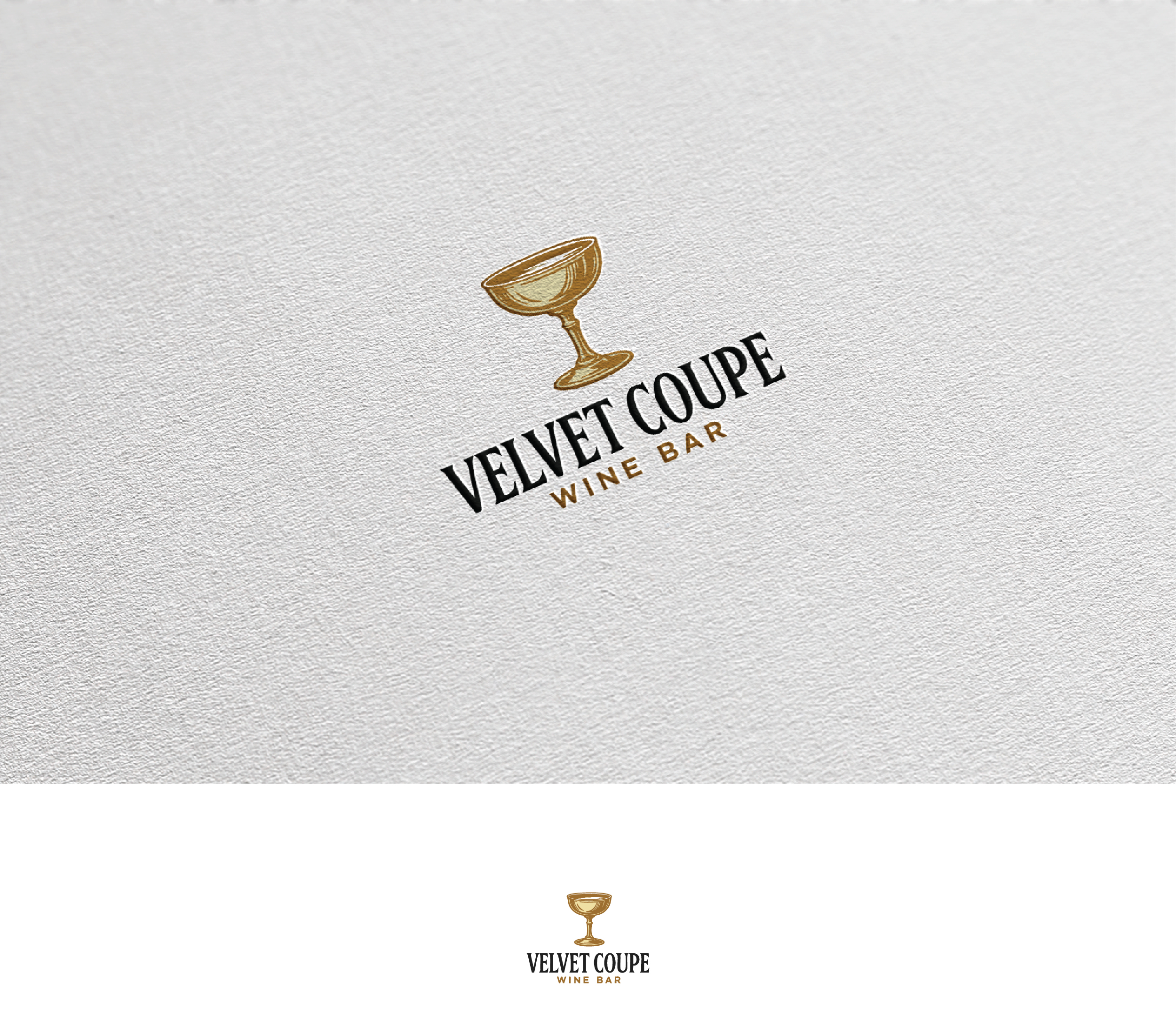 Logo Design by Afsana_Hoque for Velvet Coupe Wine Bar | Design #36508503
