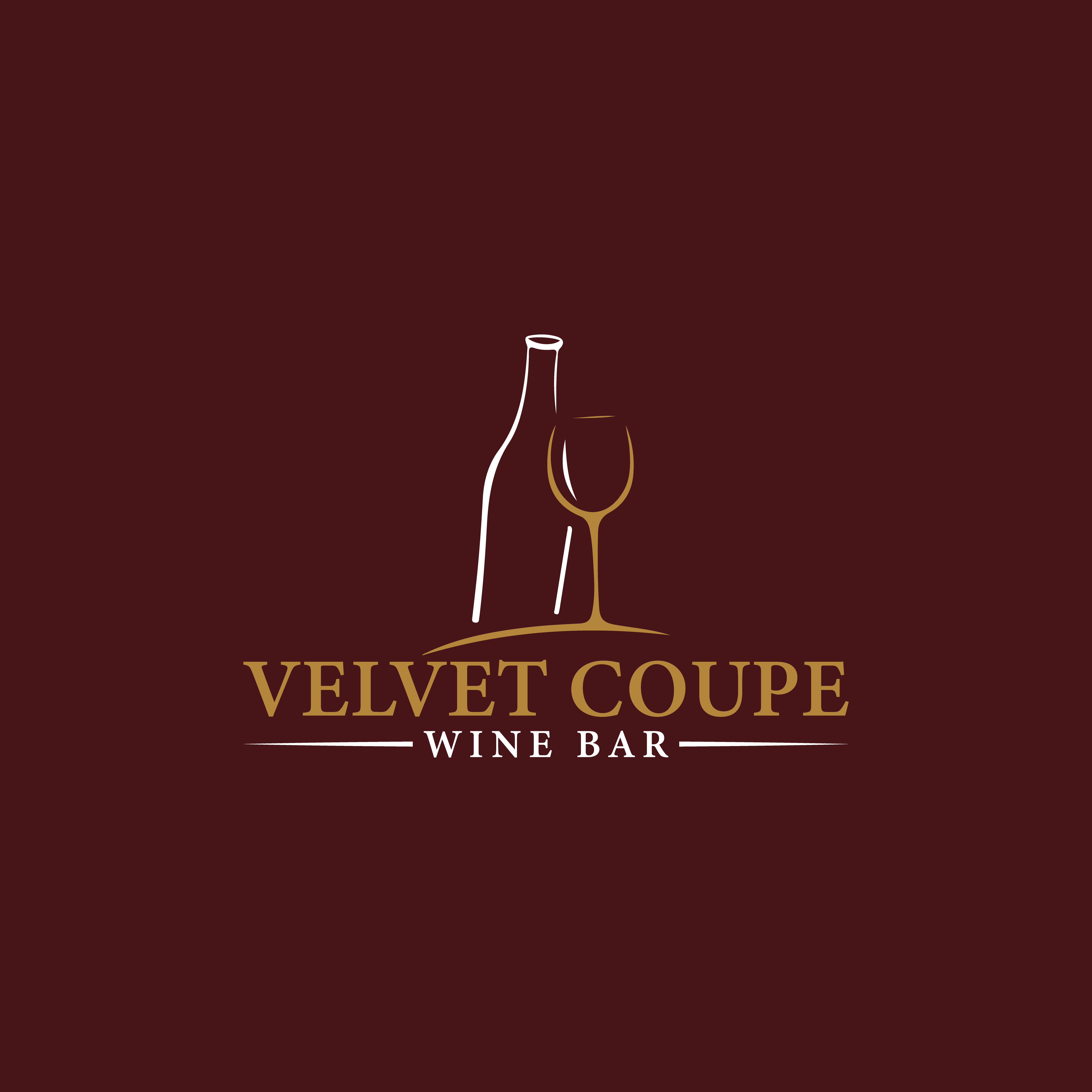 Logo Design by Design Kit Mazba for Velvet Coupe Wine Bar | Design #36513730