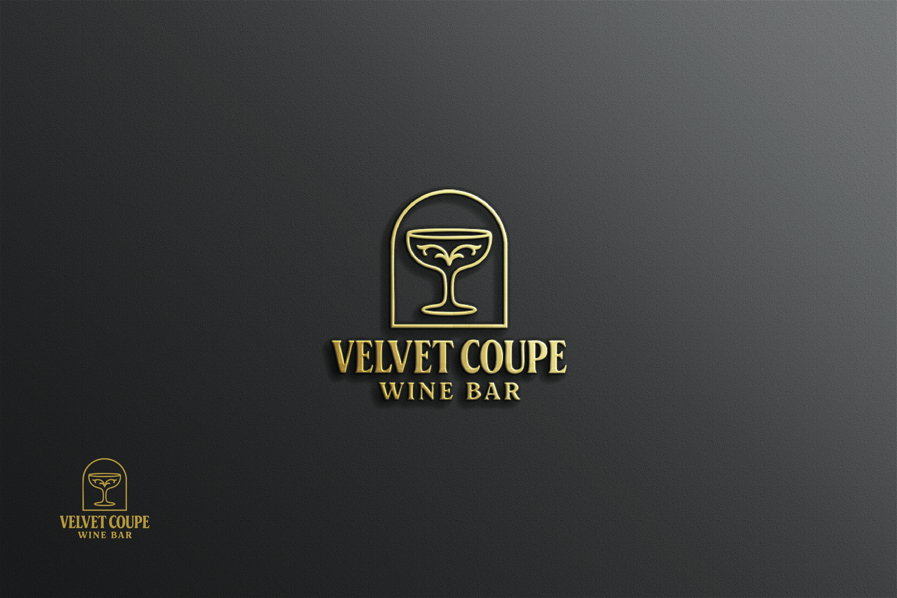 Logo Design by raju.creative for Velvet Coupe Wine Bar | Design #36562873