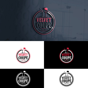 Logo Design by Khan D. for Velvet Coupe Wine Bar | Design: #36504510