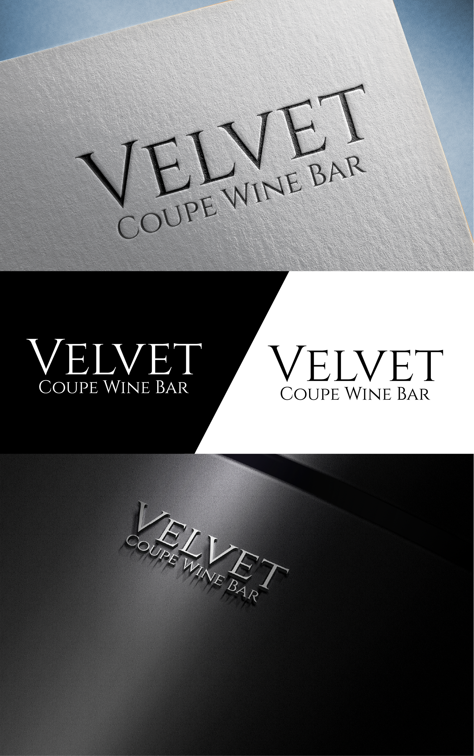 Logo Design by magic.art for Velvet Coupe Wine Bar | Design #36552879