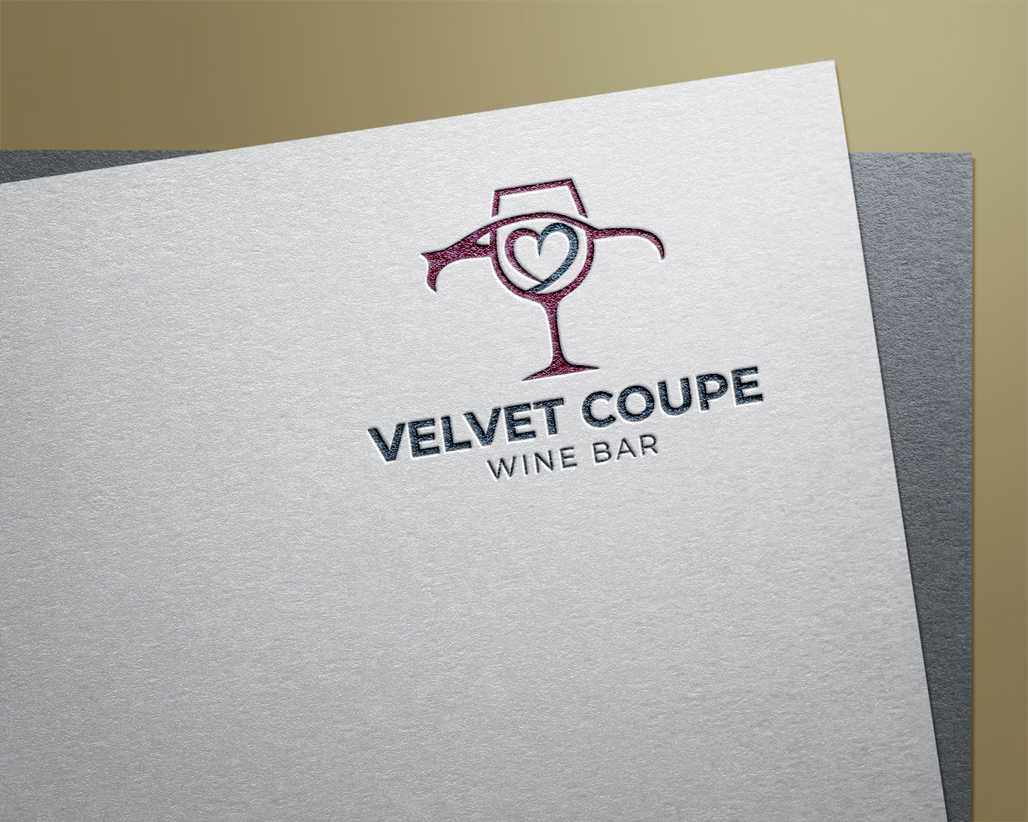 Logo Design by saimo1 for Velvet Coupe Wine Bar | Design #36534837