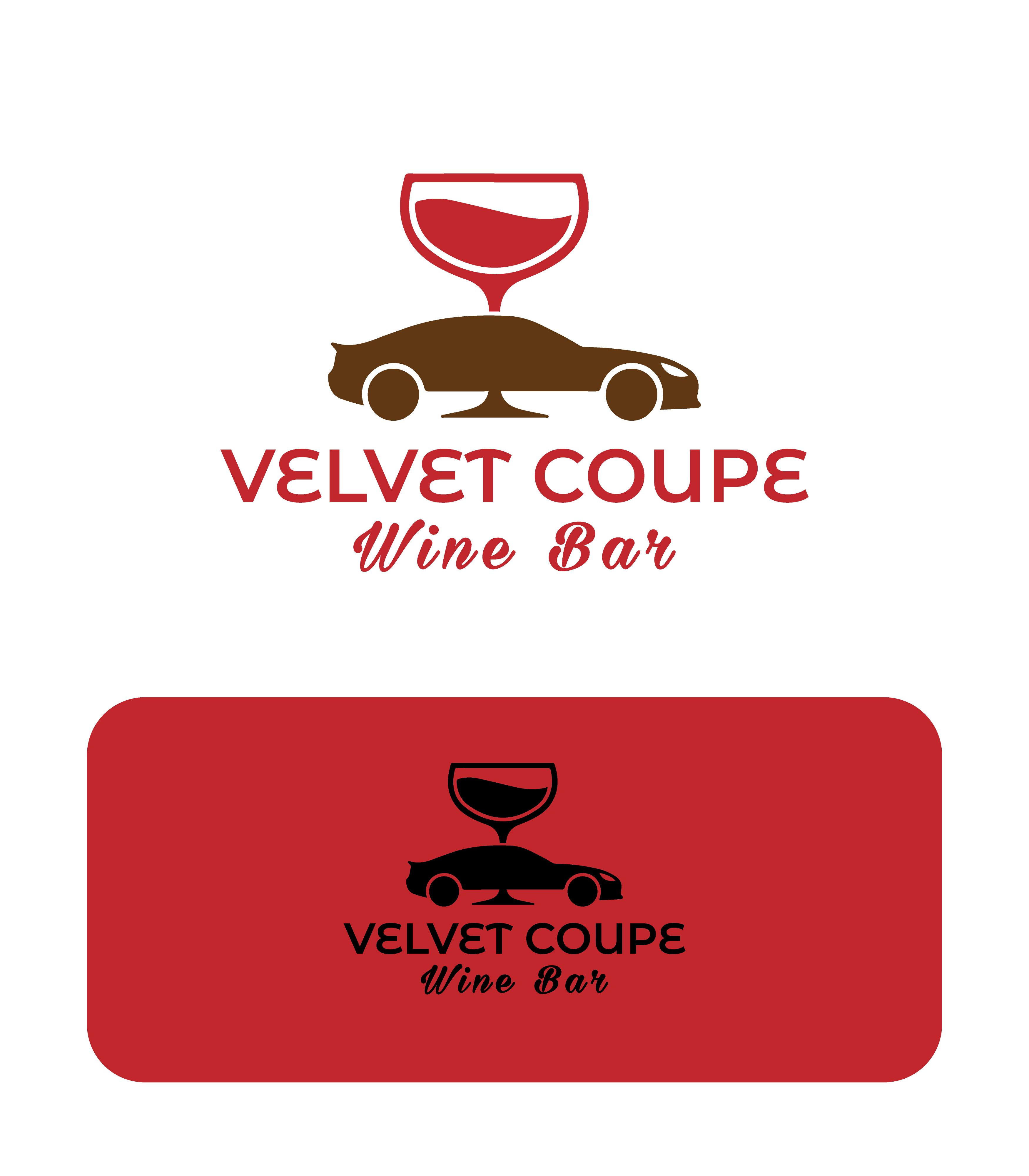 Logo Design by shees008 for Velvet Coupe Wine Bar | Design #36508967