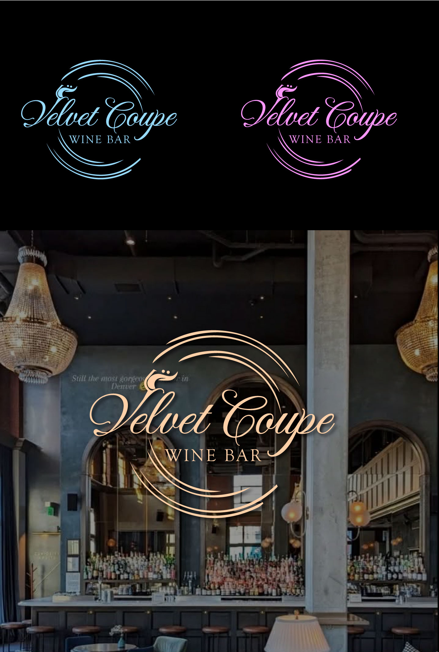 Logo Design by sehrish_shaikh for Velvet Coupe Wine Bar | Design #36513622