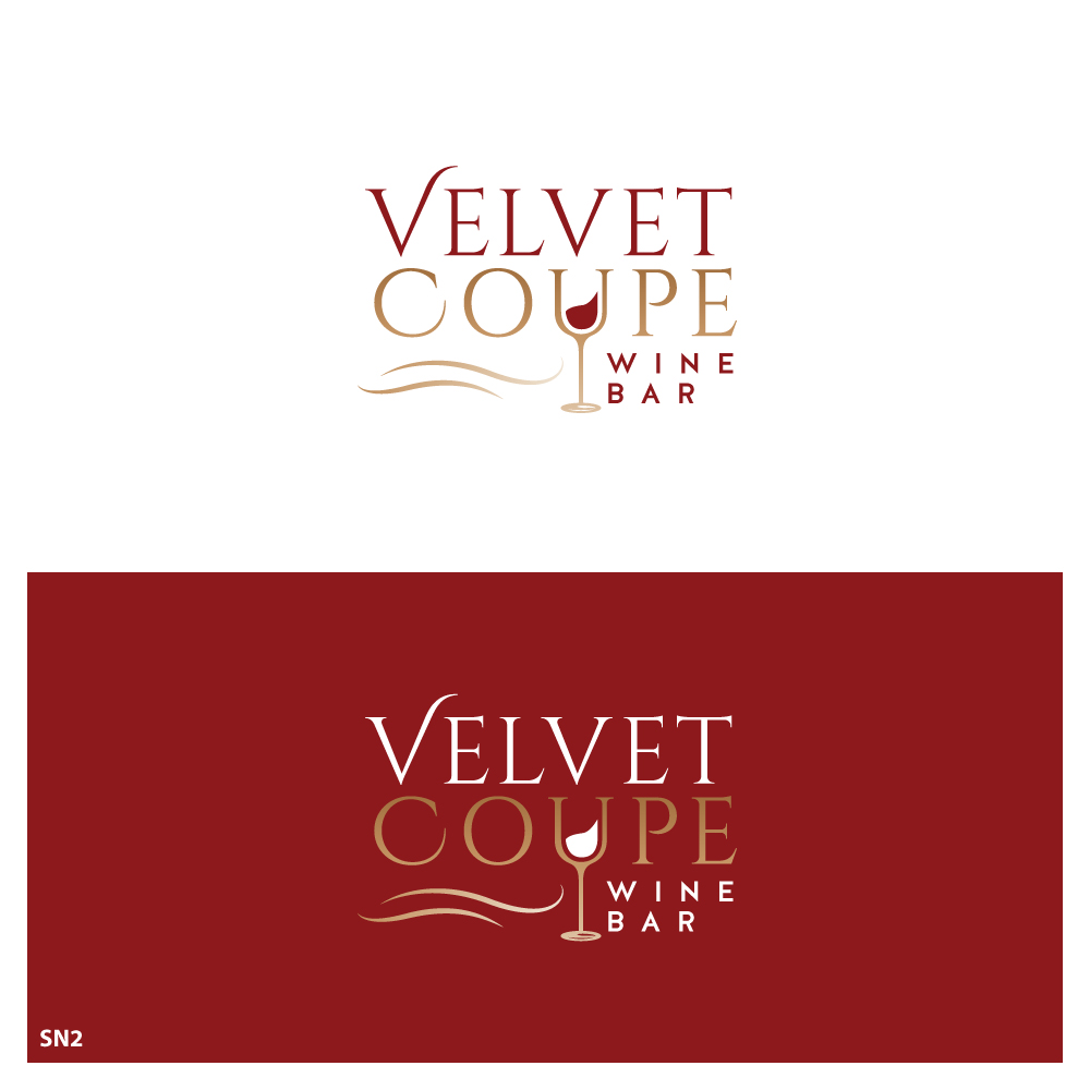 Logo Design by Sujit Banerjee for Velvet Coupe Wine Bar | Design #36504882