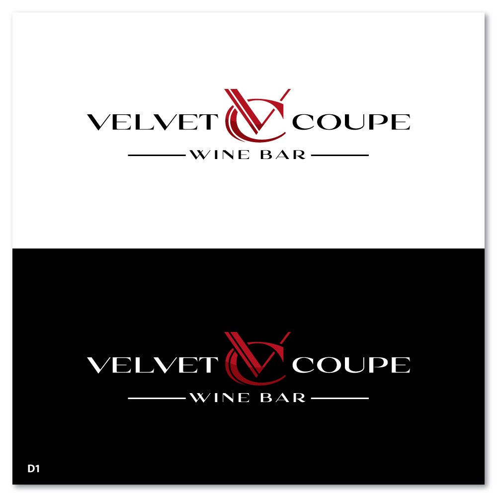 Logo Design by Sujit Banerjee for Velvet Coupe Wine Bar | Design #36504884