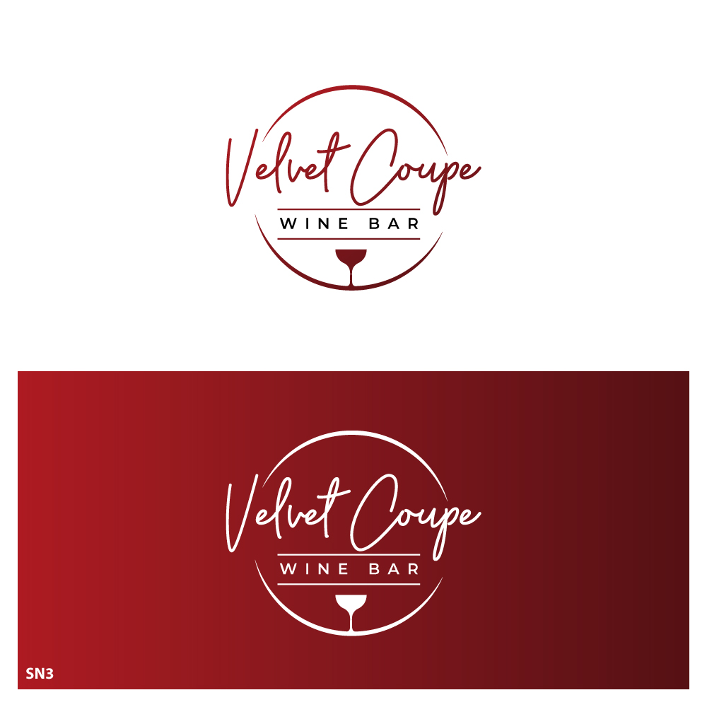 Logo-Design von Sujit Banerjee für Velvet Coupe Wine Bar | Design #36509898