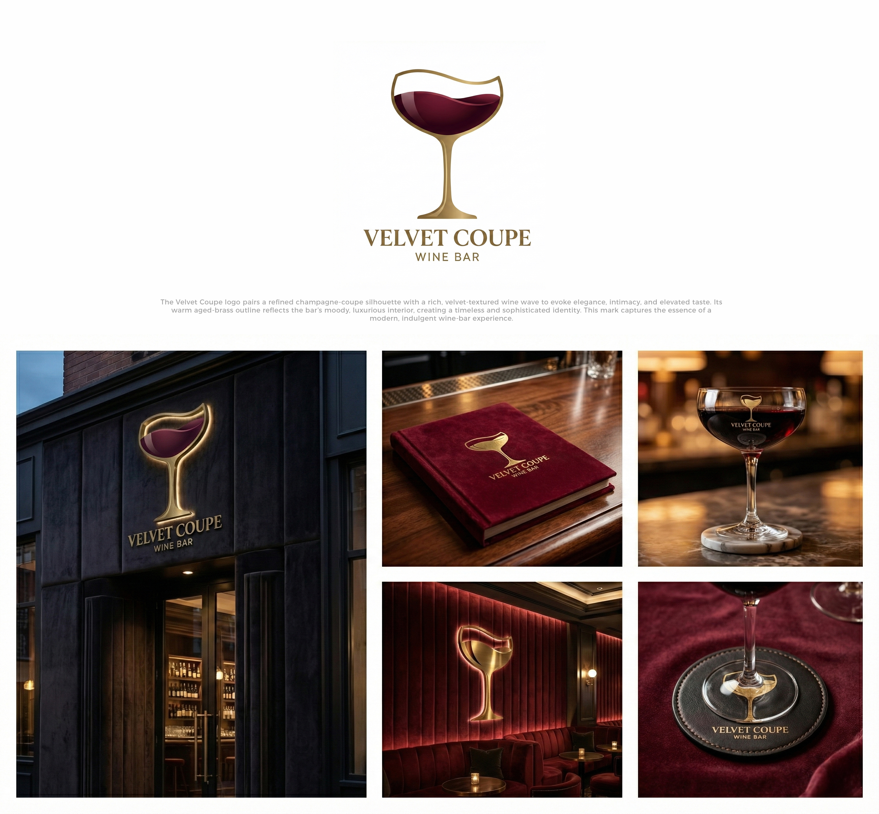 Logo Design by RD Brand Architects for Velvet Coupe Wine Bar | Design #36529050
