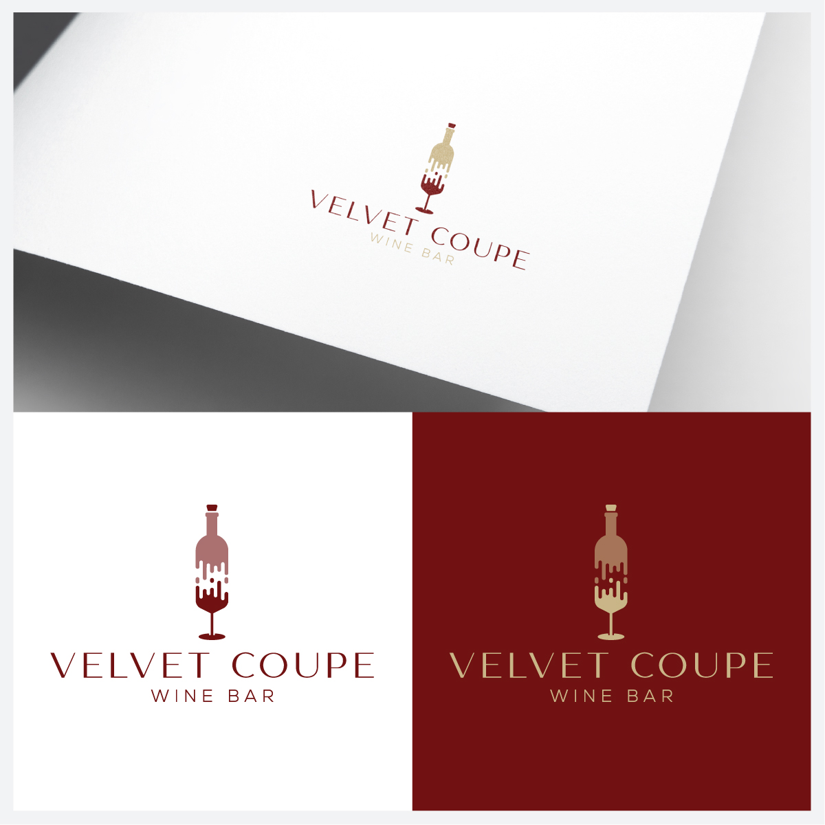 Logo Design by anonrotide for Velvet Coupe Wine Bar | Design #36538711