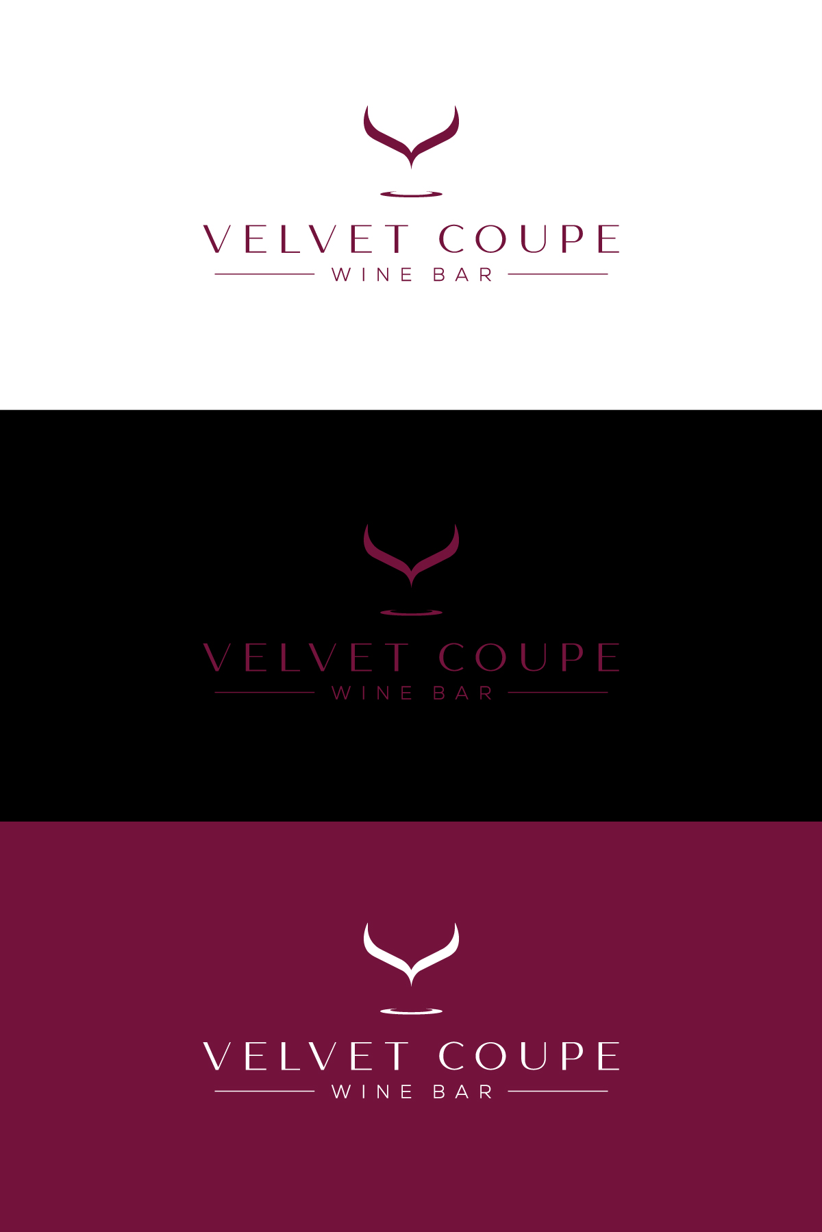 Logo Design by anonrotide for Velvet Coupe Wine Bar | Design #36539308
