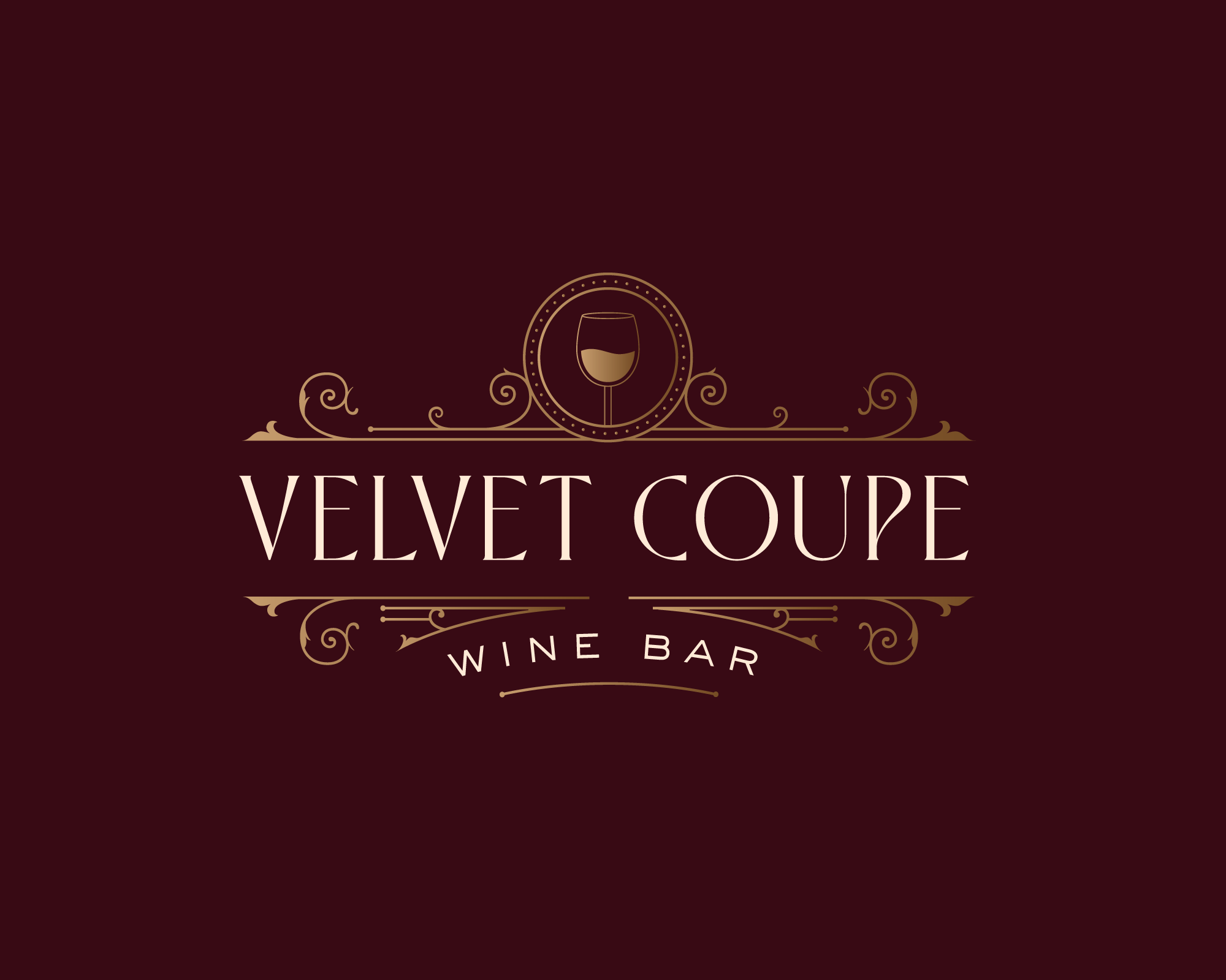 Logo Design by AlexMorisseau for Velvet Coupe Wine Bar | Design #36520008