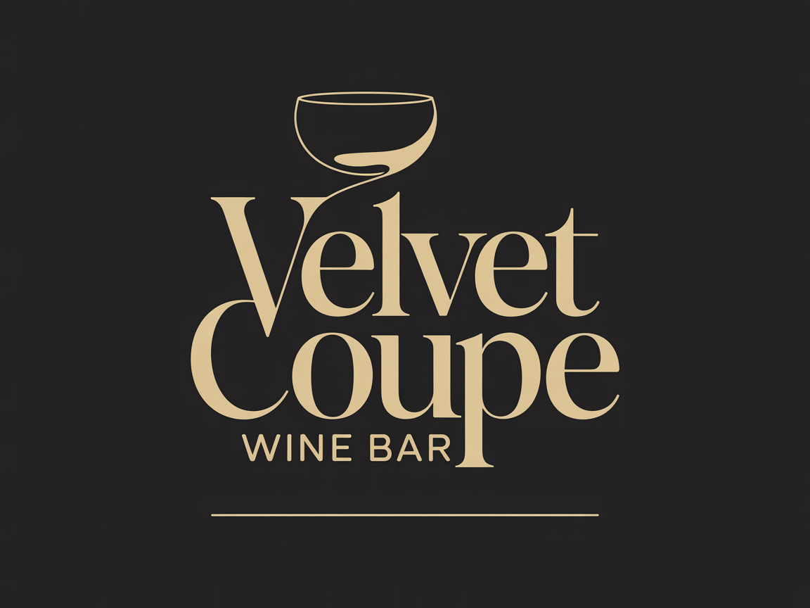 Logo Design by Minang Art_Studio for Velvet Coupe Wine Bar | Design #36540967