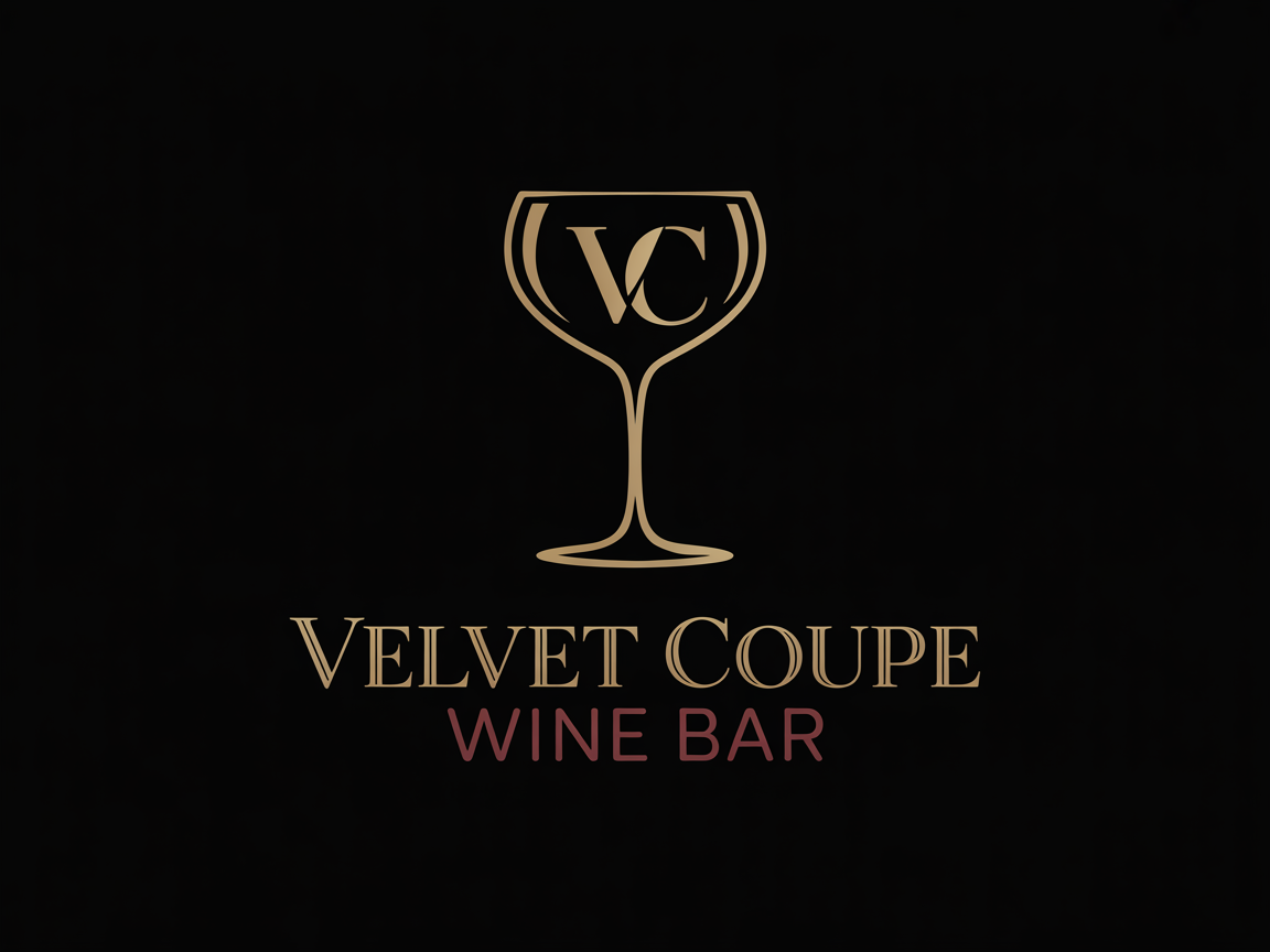 Logo Design by Minang Art_Studio for Velvet Coupe Wine Bar | Design #36540968