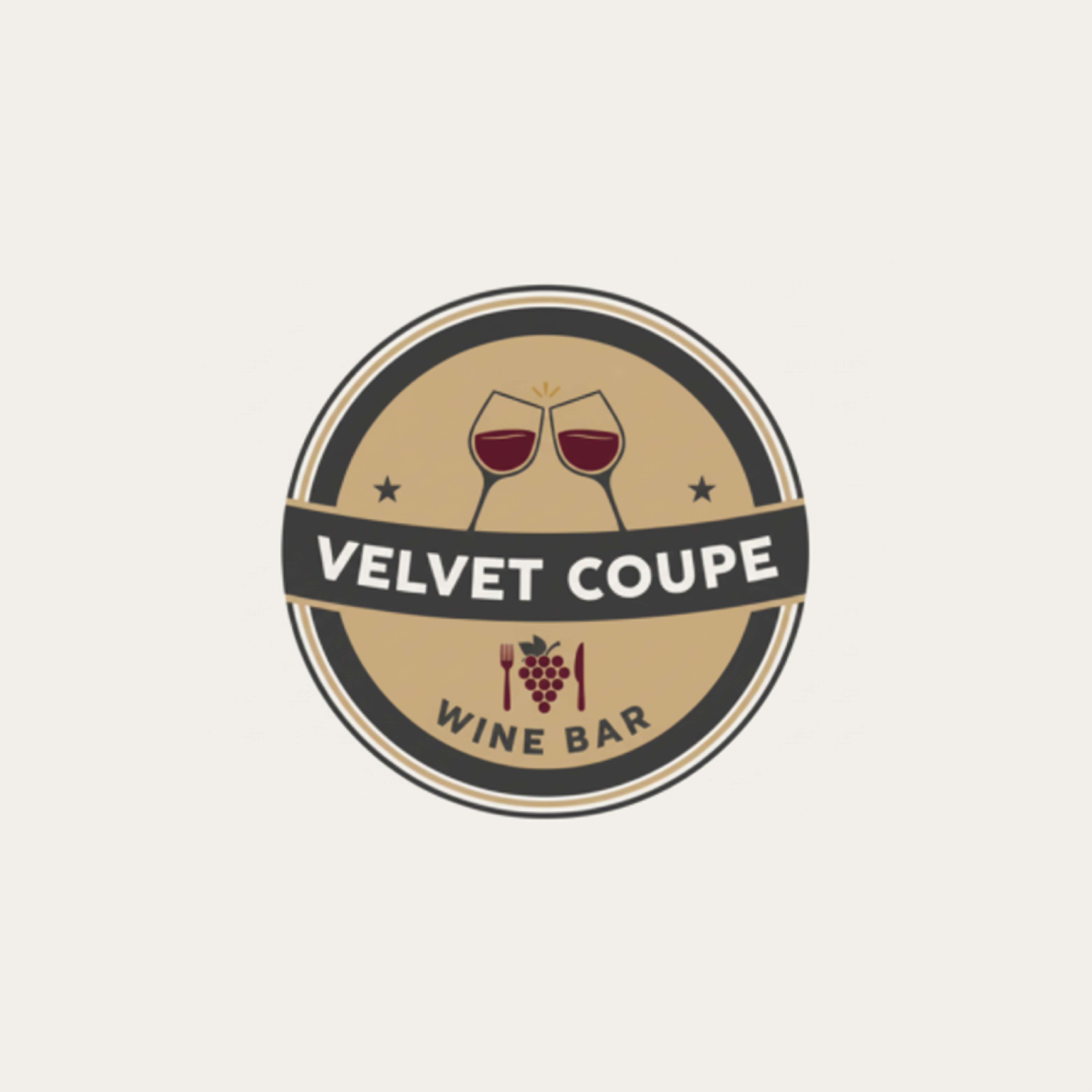 Diseño de Logo por Bushra141 para Velvet Coupe Wine Bar | Diseño #36513039