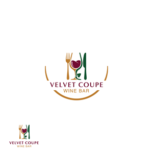 Diseño de Logo por Bushra141 para Velvet Coupe Wine Bar | Diseño: #36513040