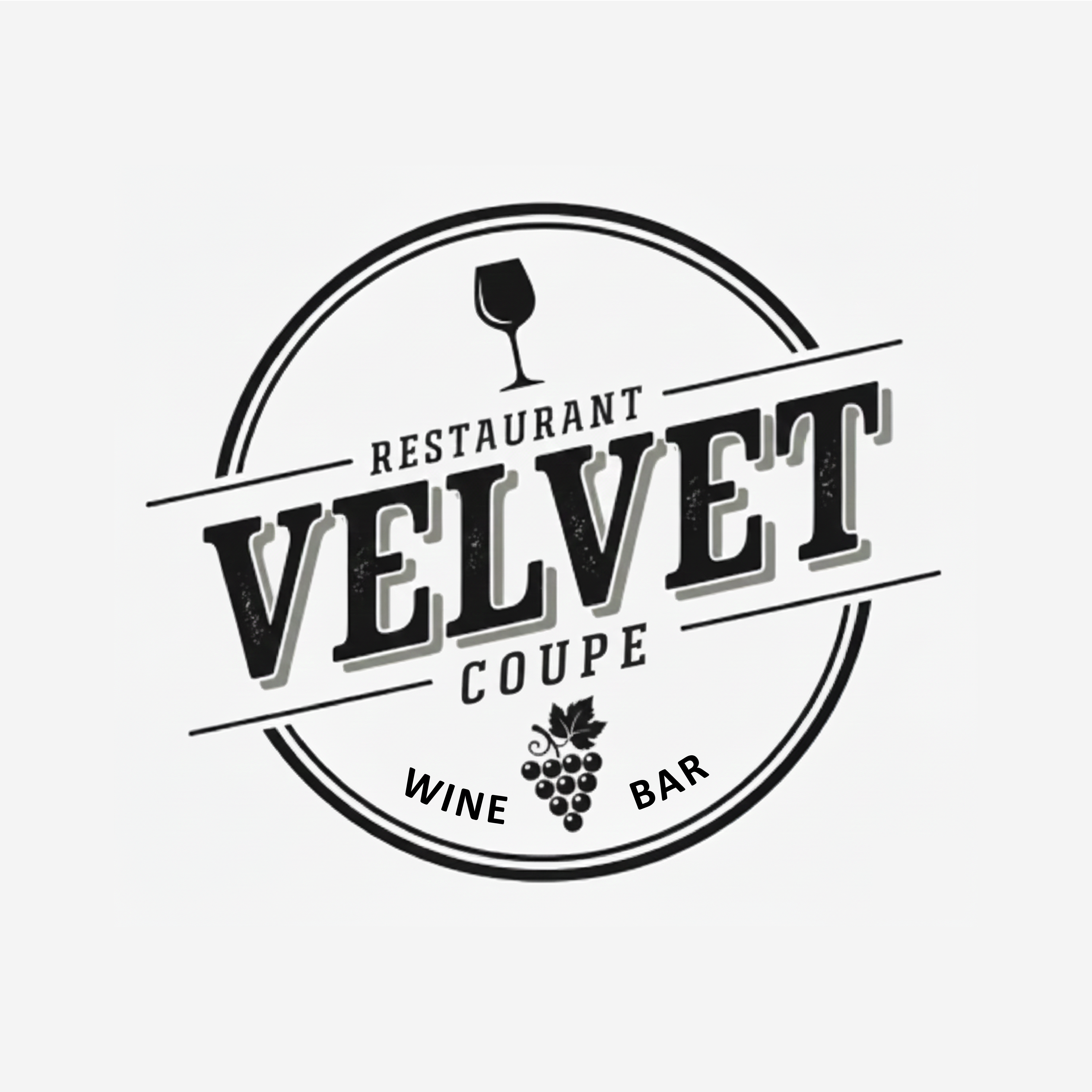 Logo Design by Bushra141 for Velvet Coupe Wine Bar | Design #36532639