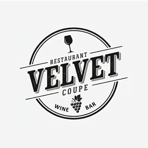 Logo Design by Bushra141 for Velvet Coupe Wine Bar | Design: #36532639