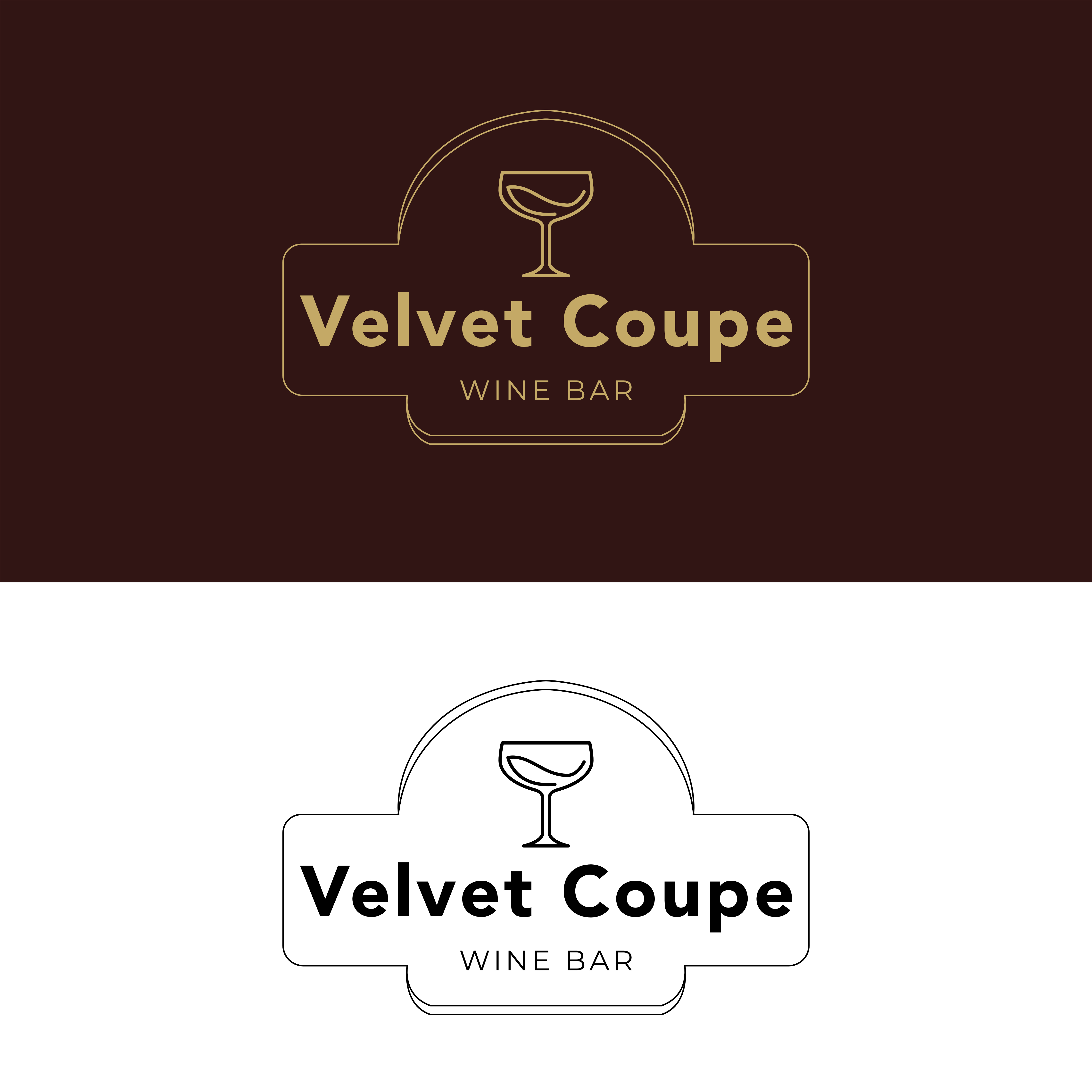 Diseño de Logo por GumelarStd para Velvet Coupe Wine Bar | Diseño #36525920