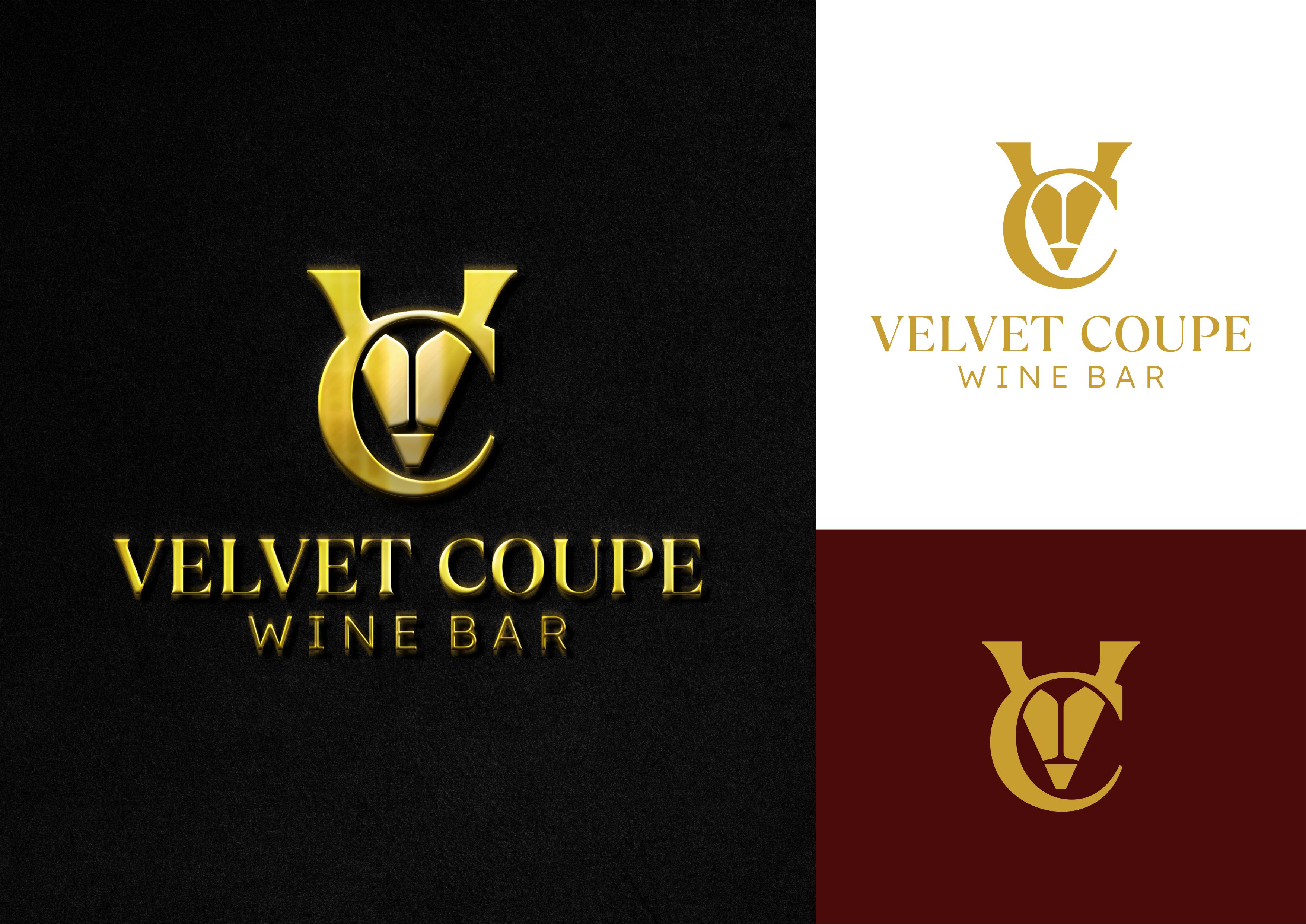 Logo Design by ammar_ed for Velvet Coupe Wine Bar | Design #36506983