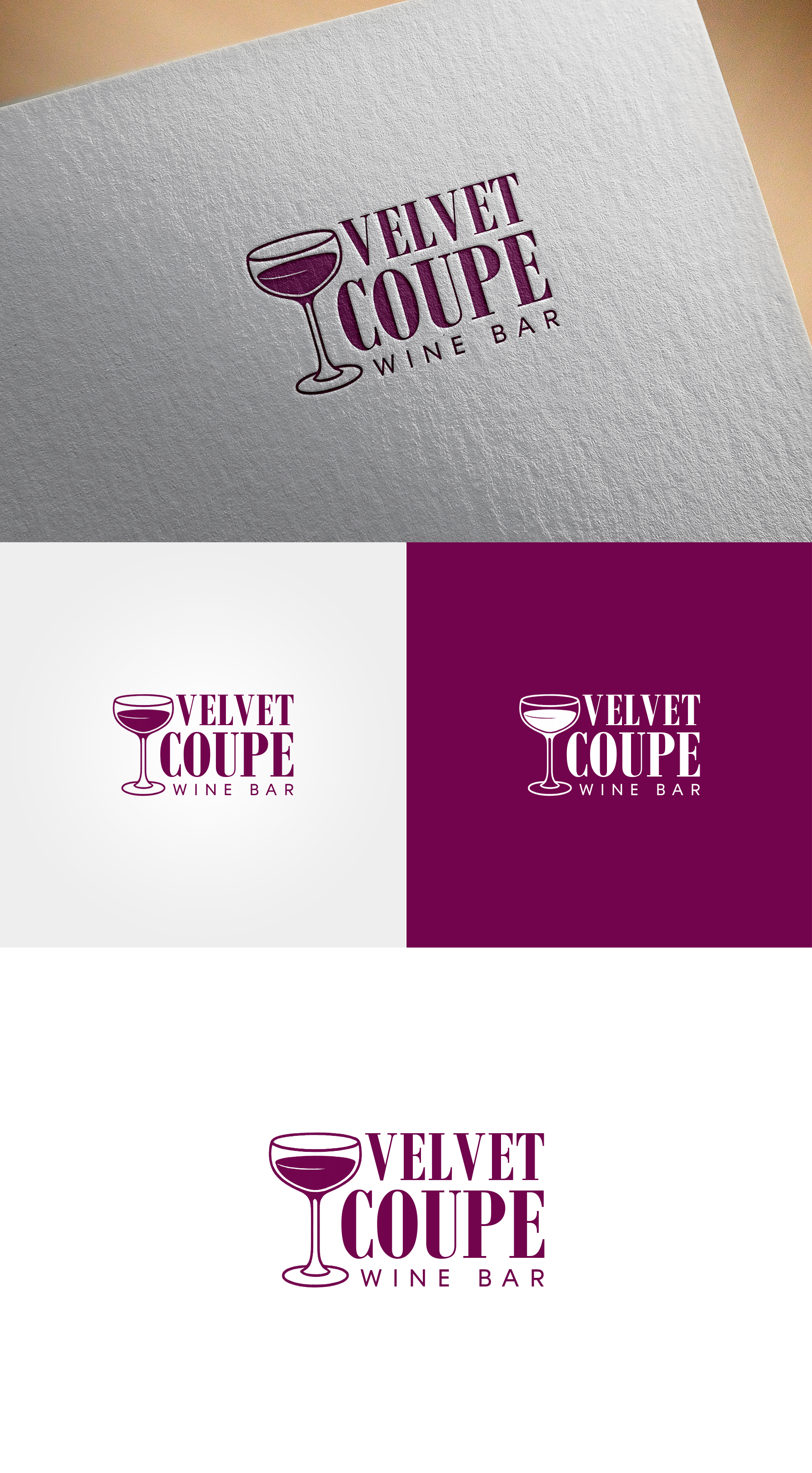 Logo-Design von Soonia für Velvet Coupe Wine Bar | Design #36505772