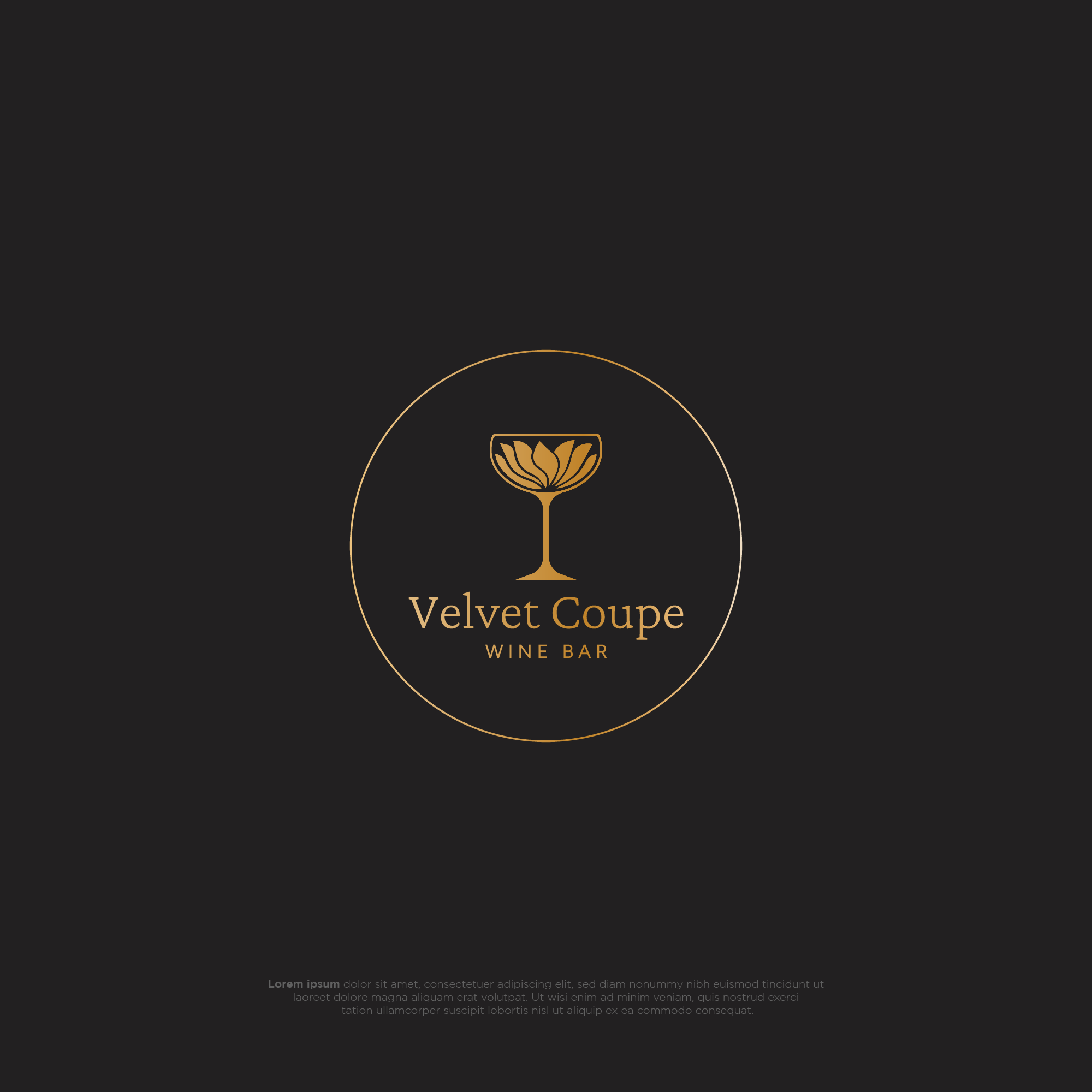 Logo Design by BerhasilKabeh for Velvet Coupe Wine Bar | Design #36535562
