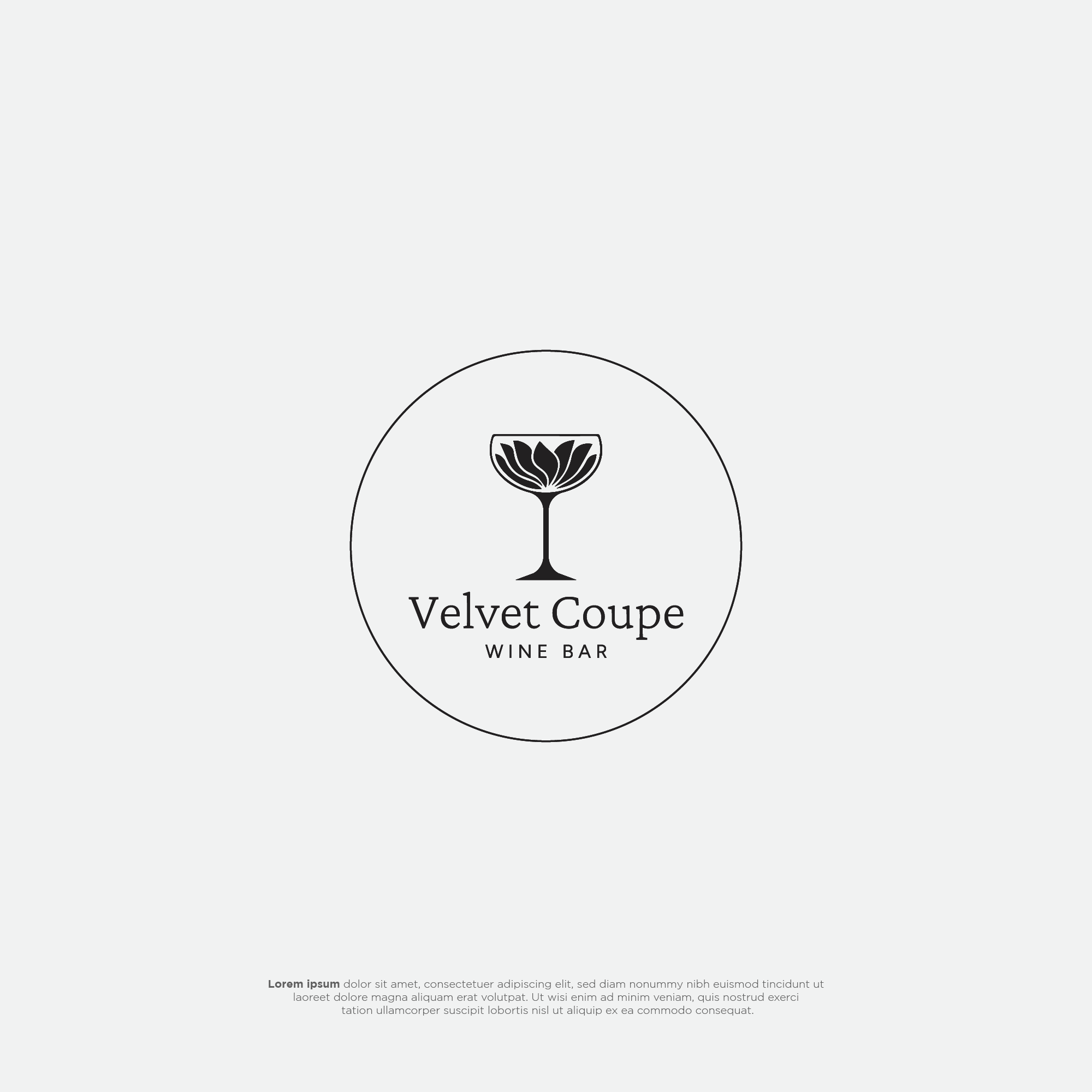 Logo Design by BerhasilKabeh for Velvet Coupe Wine Bar | Design #36535563