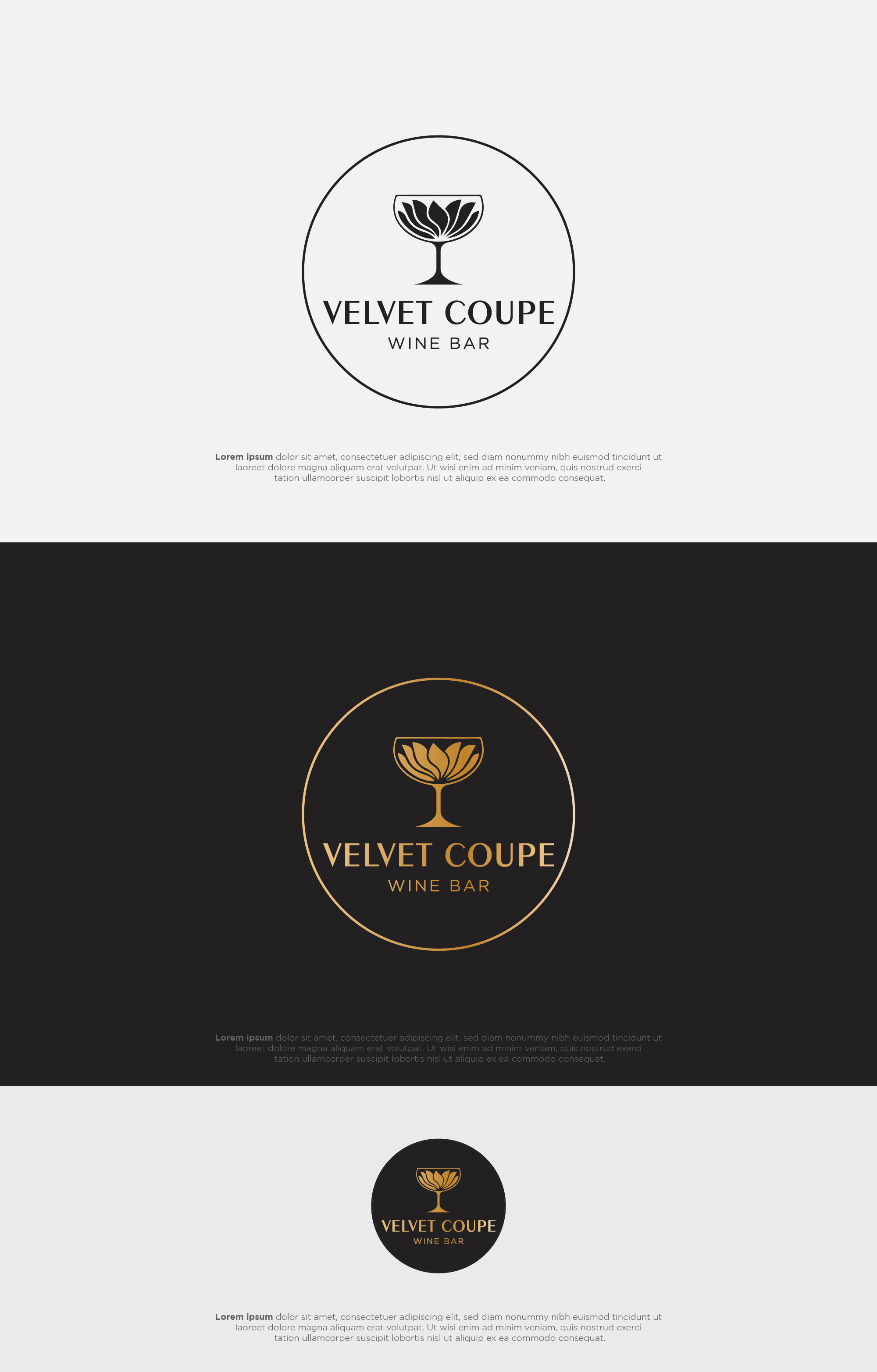 Logo-Design von BerhasilKabeh für Velvet Coupe Wine Bar | Design #36541077