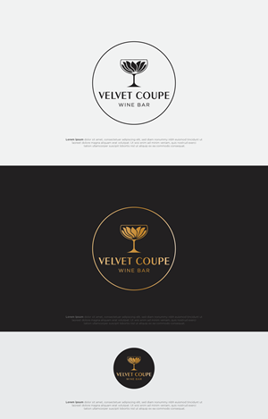 Logo Design by BerhasilKabeh for Velvet Coupe Wine Bar | Design: #36541077
