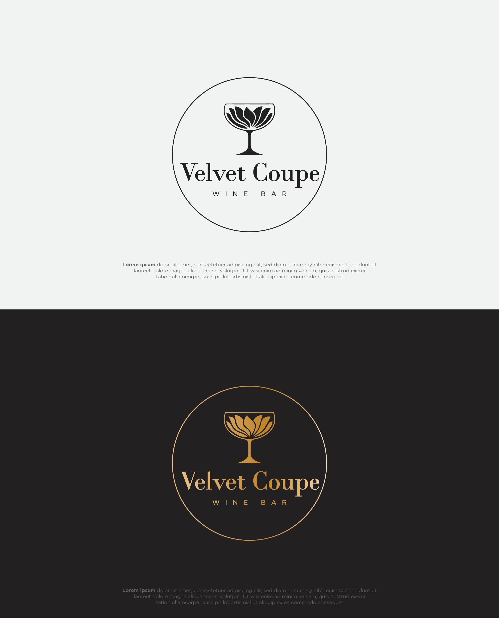 Logo Design by BerhasilKabeh for Velvet Coupe Wine Bar | Design #36563707