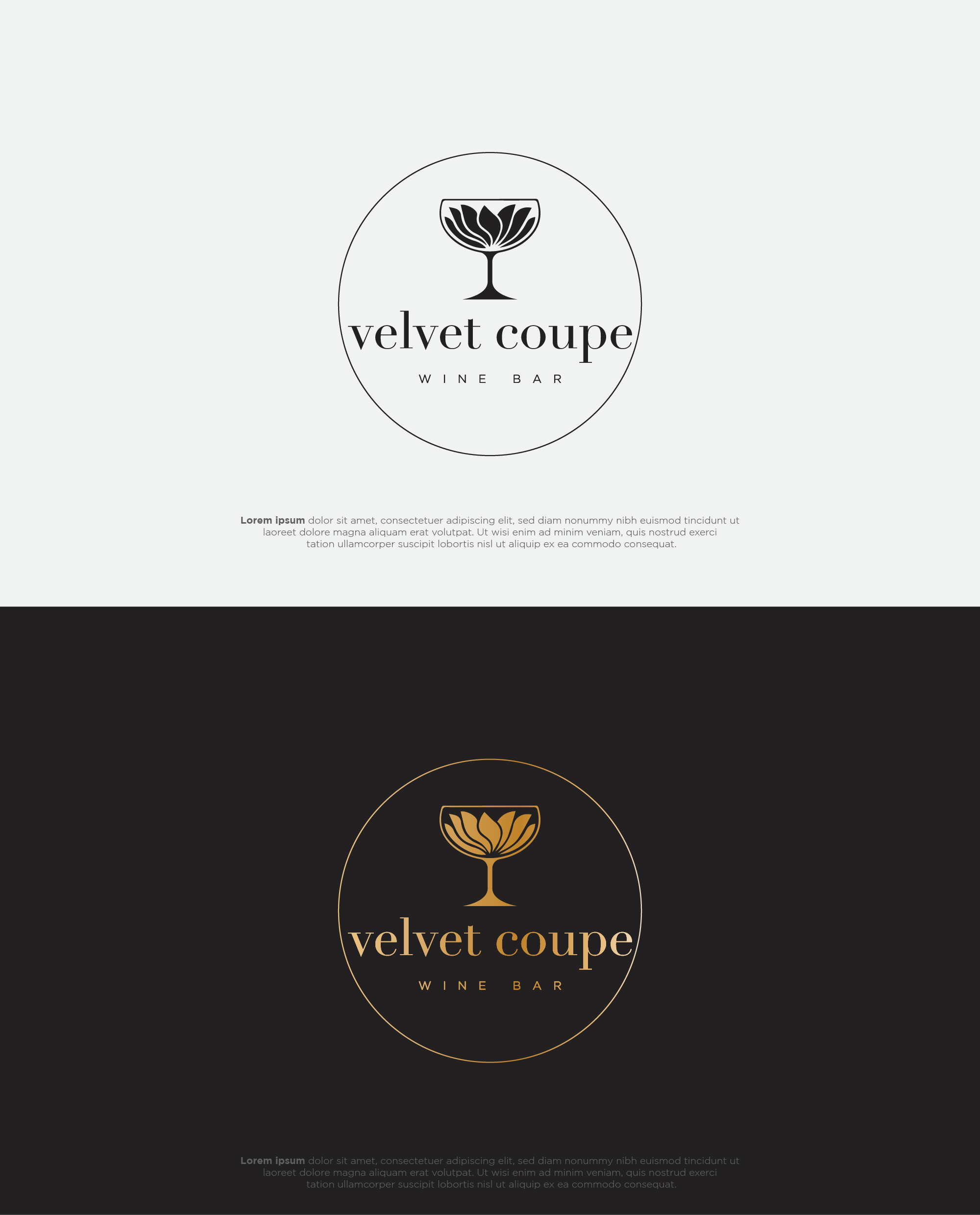 Logo-Design von BerhasilKabeh für Velvet Coupe Wine Bar | Design #36563708