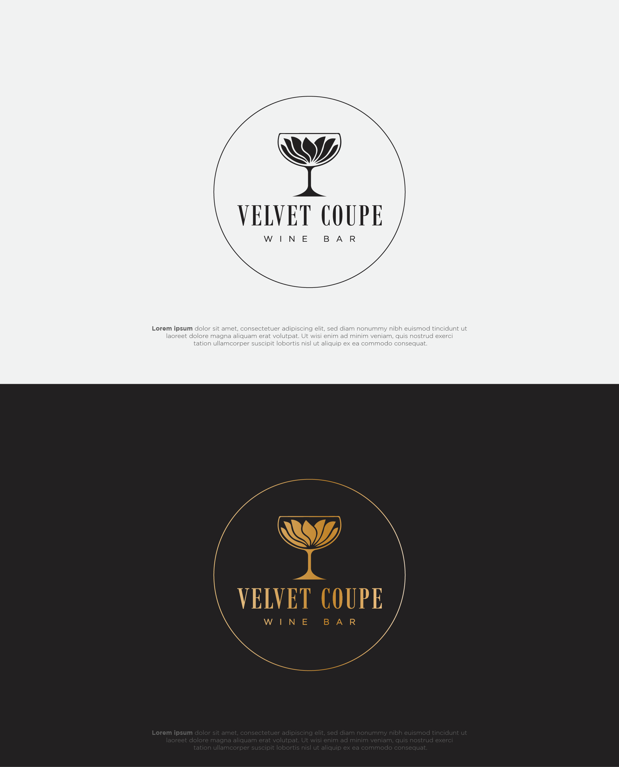Logo Design by BerhasilKabeh for Velvet Coupe Wine Bar | Design #36563709