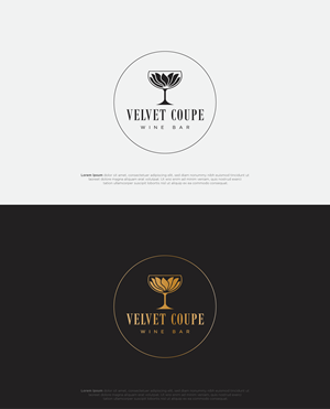 Logo Design by BerhasilKabeh for Velvet Coupe Wine Bar | Design: #36563709
