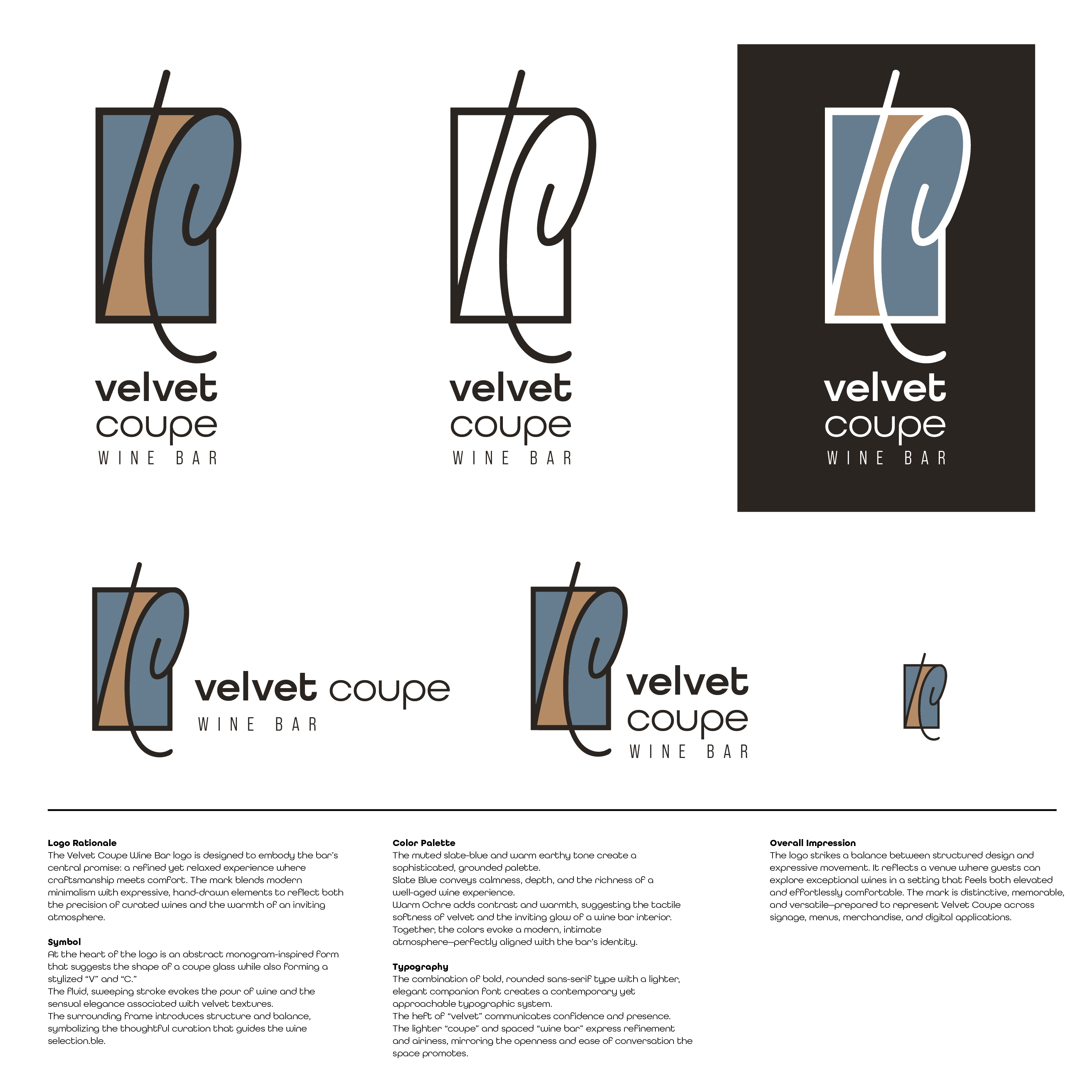 Logo Design by Wanda.G for Velvet Coupe Wine Bar | Design #36538854