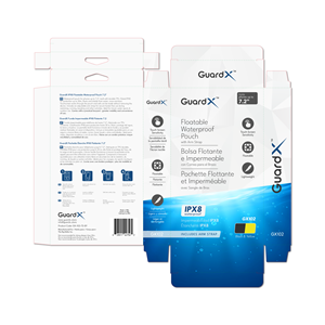 Trilingual Packaging Design for Waterproof Phone Pouch (Retail Ready Box)