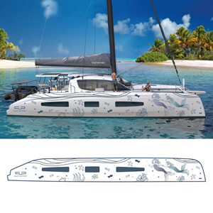 Catamaran sailboat hull design for Among Mermaids