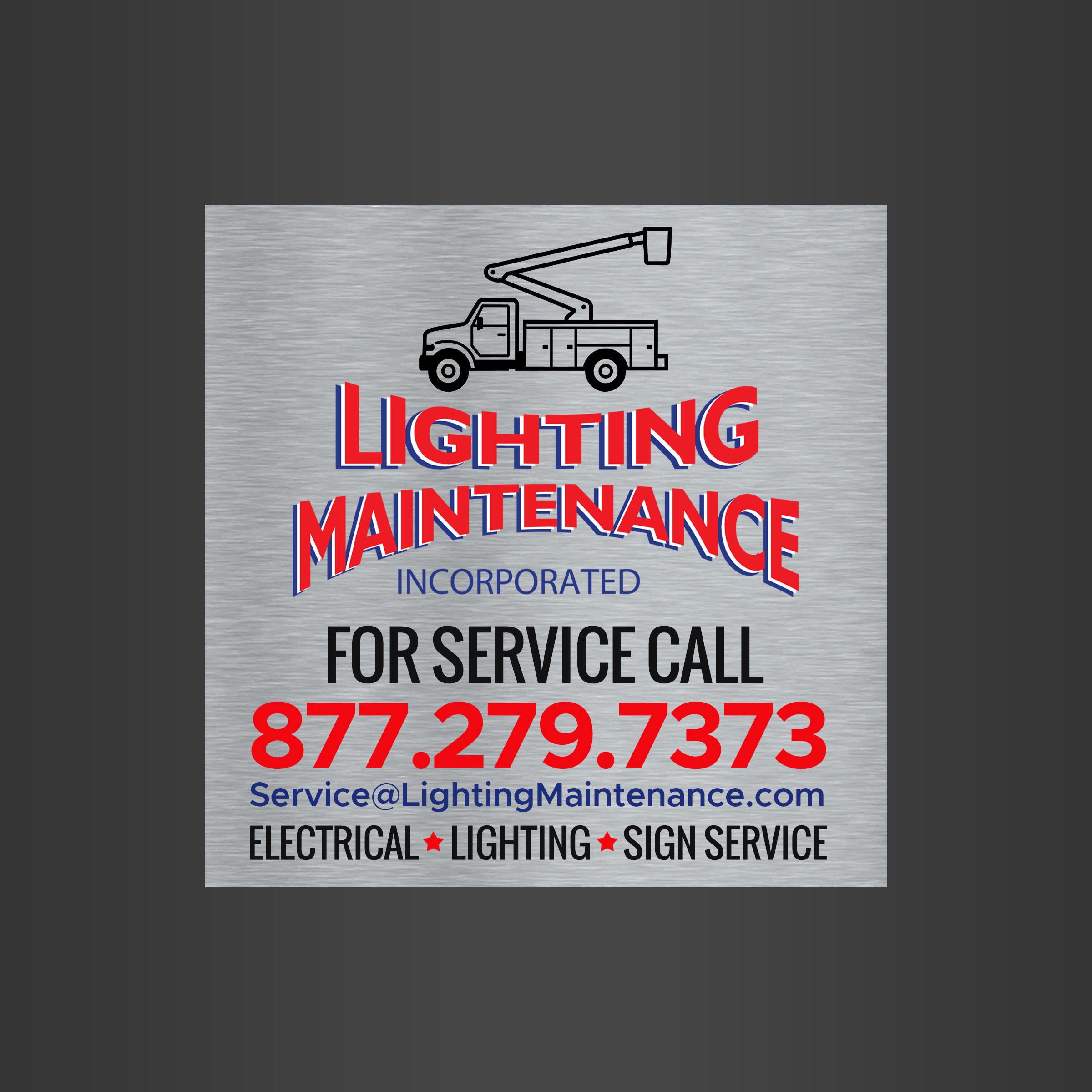 Signage Design by Designers Hub for Lighting Maintenance Inc | Design #36530660