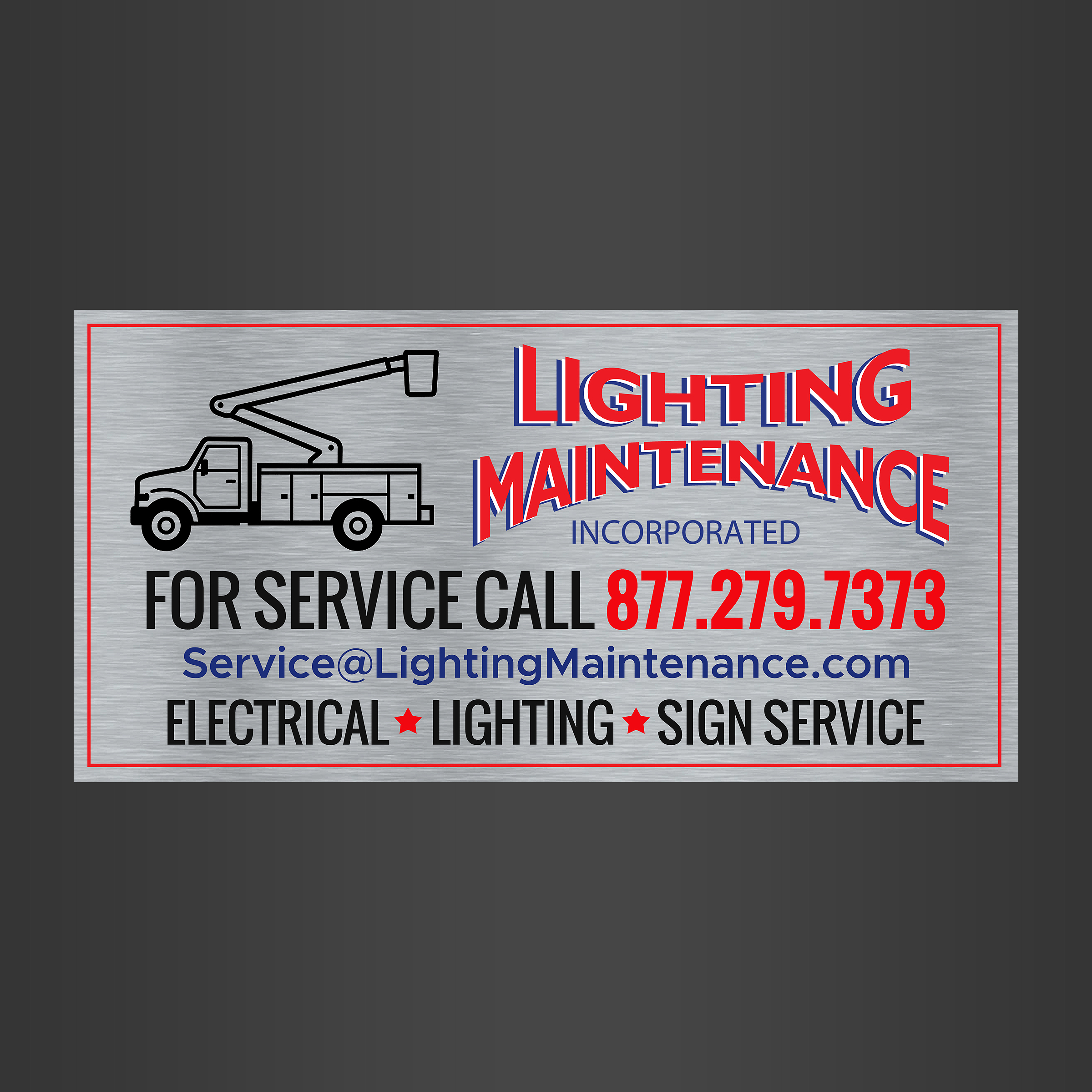 Design de Panneau par Designers Hub pour Lighting Maintenance Inc | Design #36530665