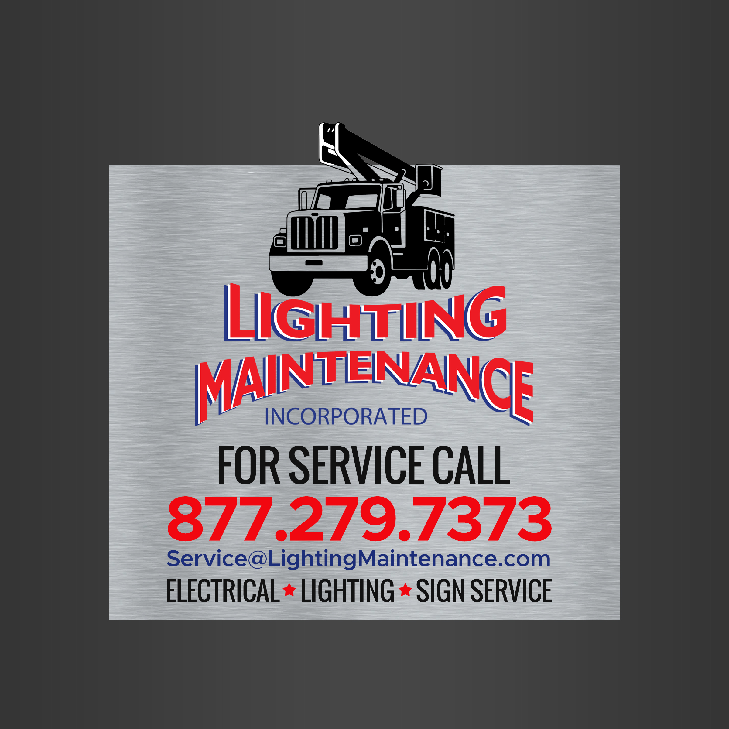 Signage Design by Designers Hub for Lighting Maintenance Inc | Design #36530670