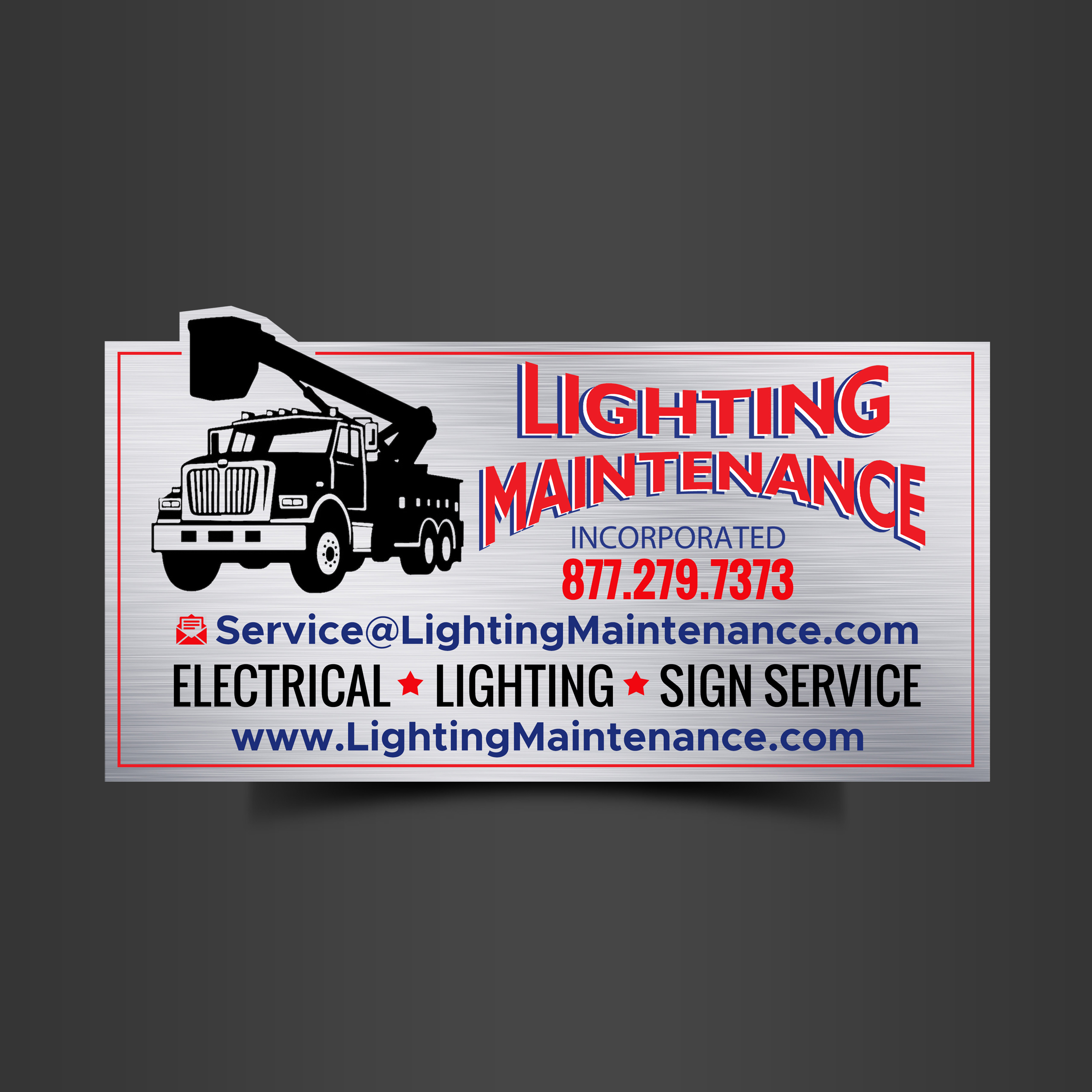 Schilder-Design von Designers Hub für Lighting Maintenance Inc | Design: #36541028