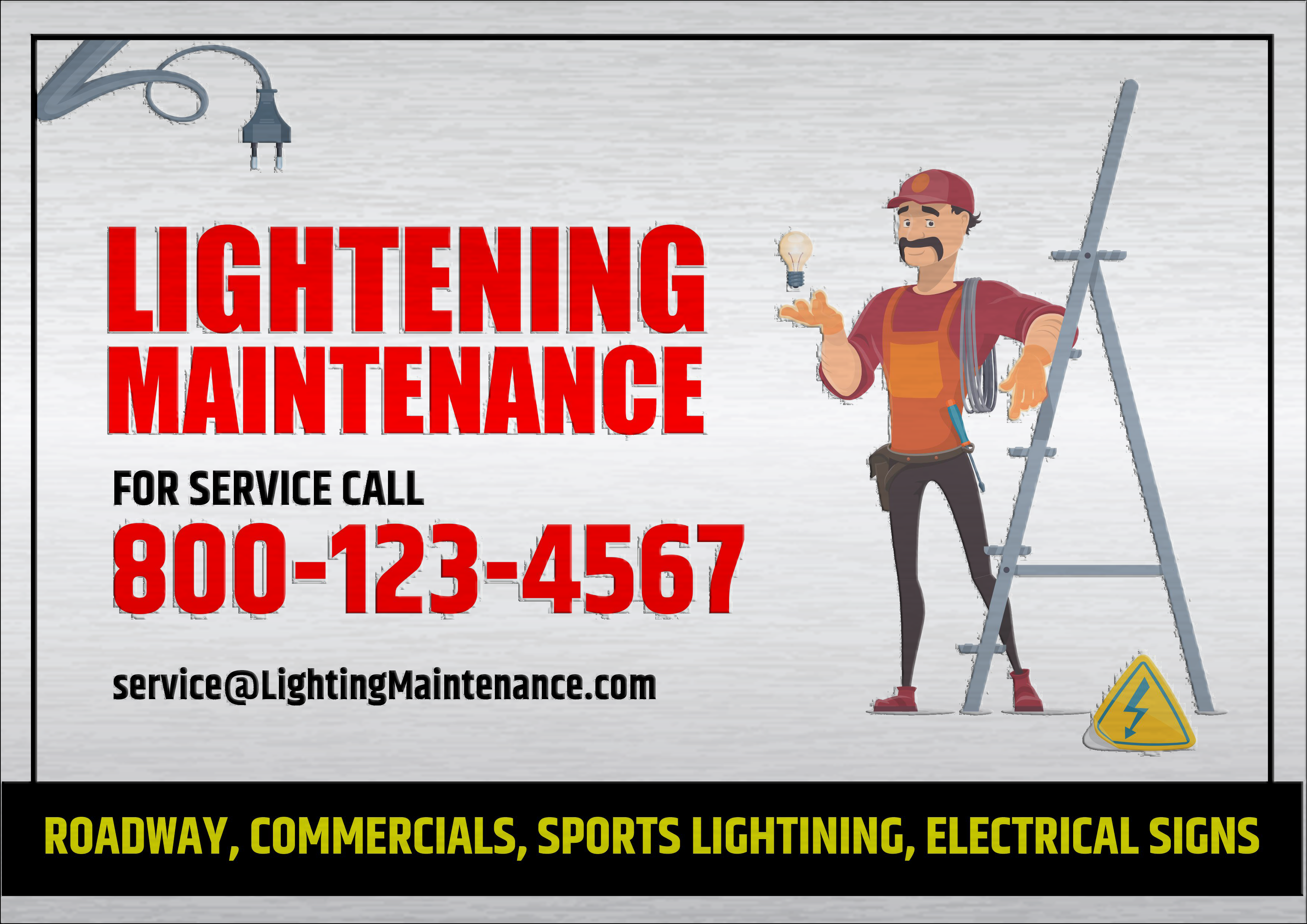 Schilder-Design von designgreen für Lighting Maintenance Inc | Design #36543114