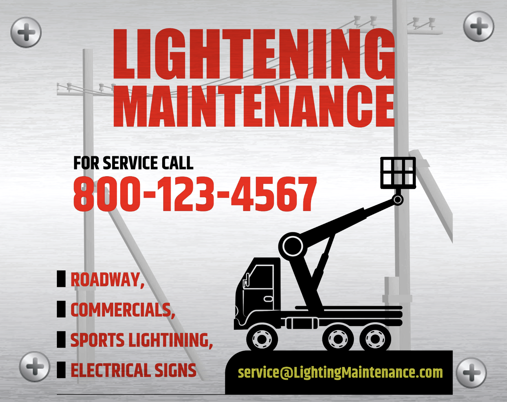 Diseño de Señalética por designgreen para Lighting Maintenance Inc | Diseño #36543115