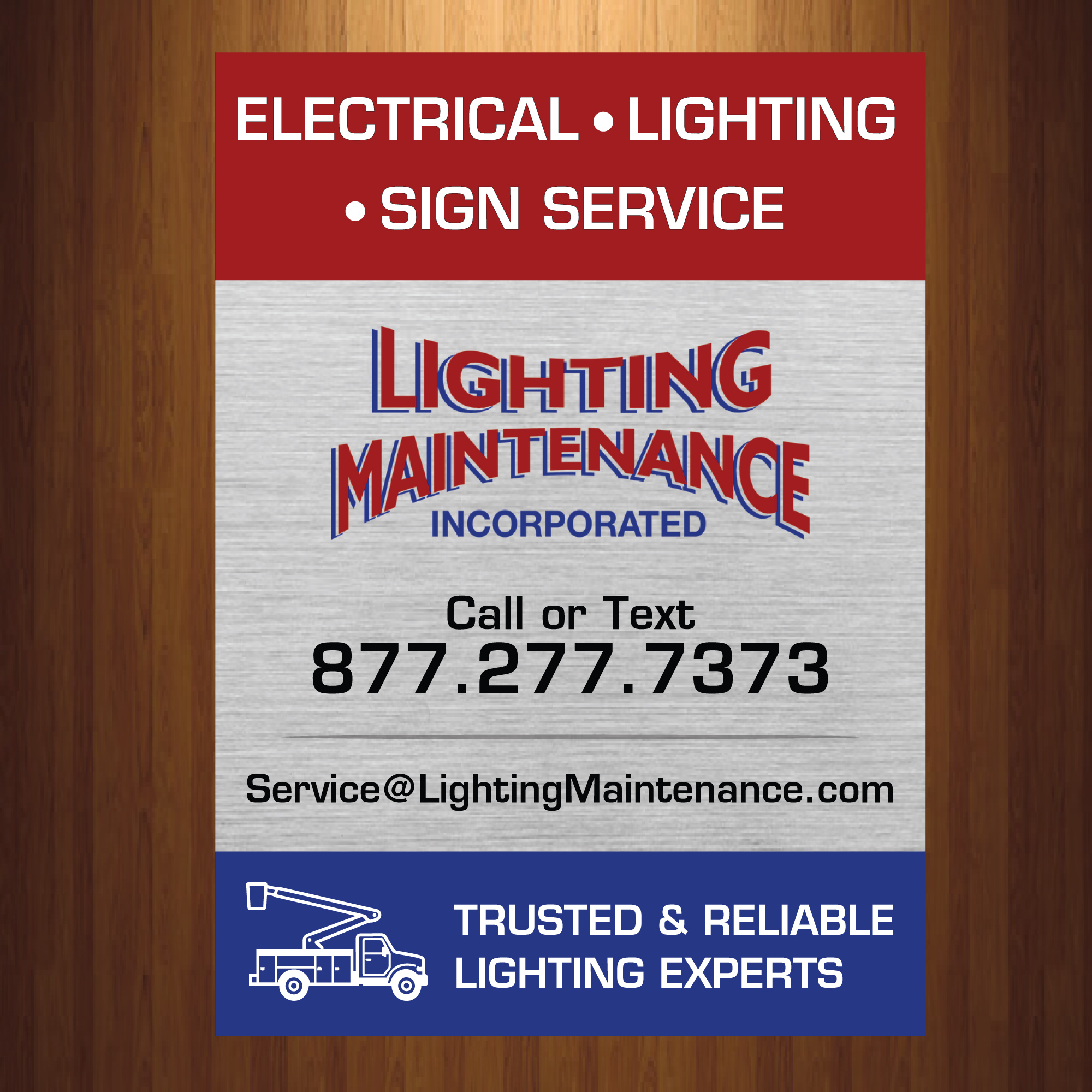 Schilder-Design von HarmiDesigning für Lighting Maintenance Inc | Design #36528325