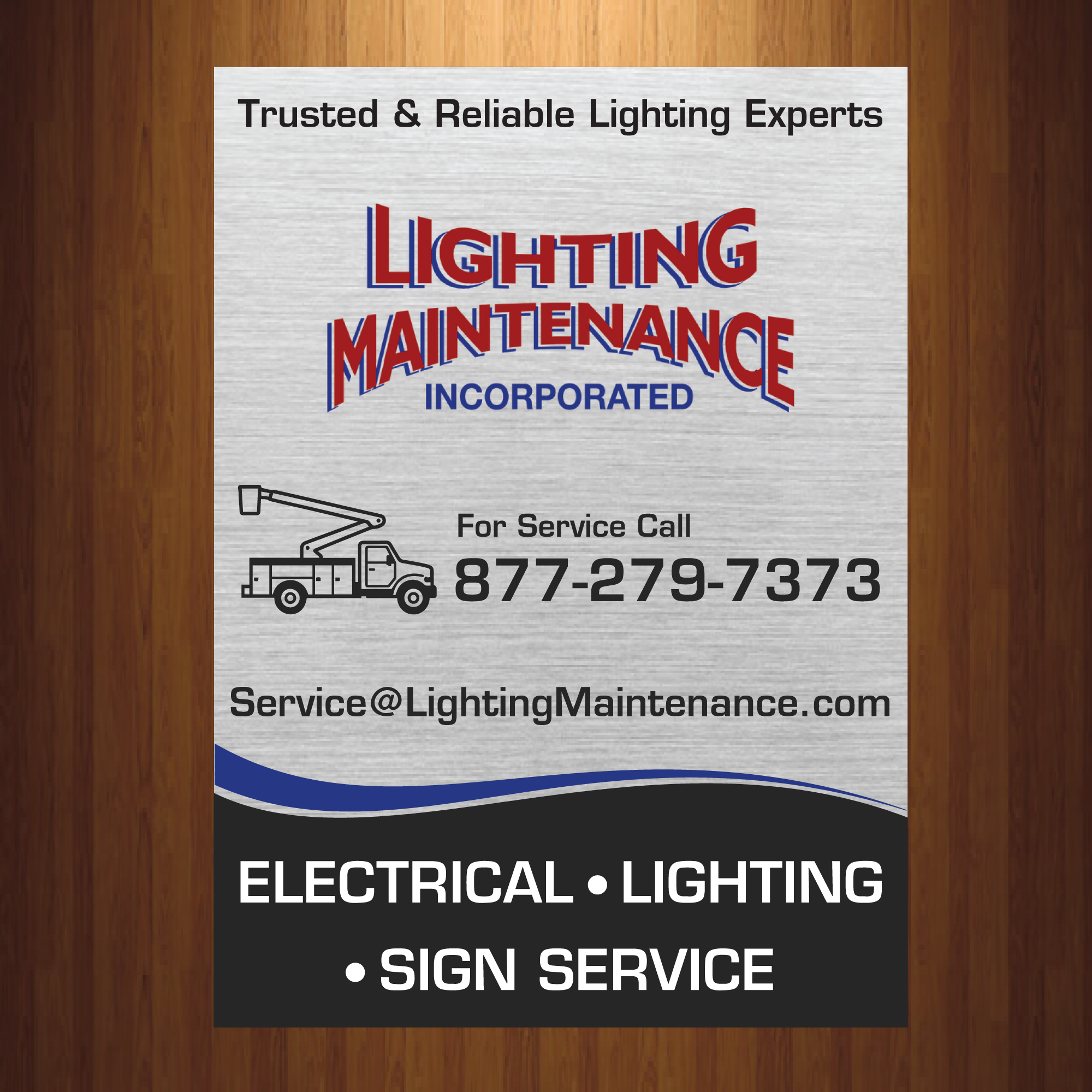 Schilder-Design von HarmiDesigning für Lighting Maintenance Inc | Design #36528332