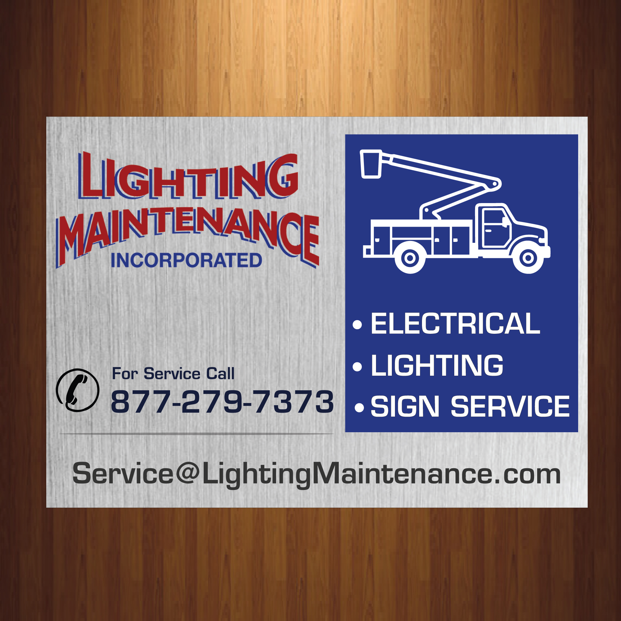 Schilder-Design von HarmiDesigning für Lighting Maintenance Inc | Design #36528333