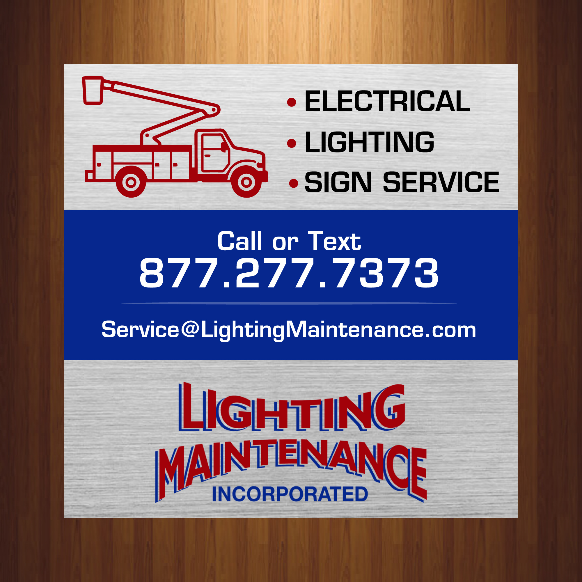 Schilder-Design von HarmiDesigning für Lighting Maintenance Inc | Design #36541293