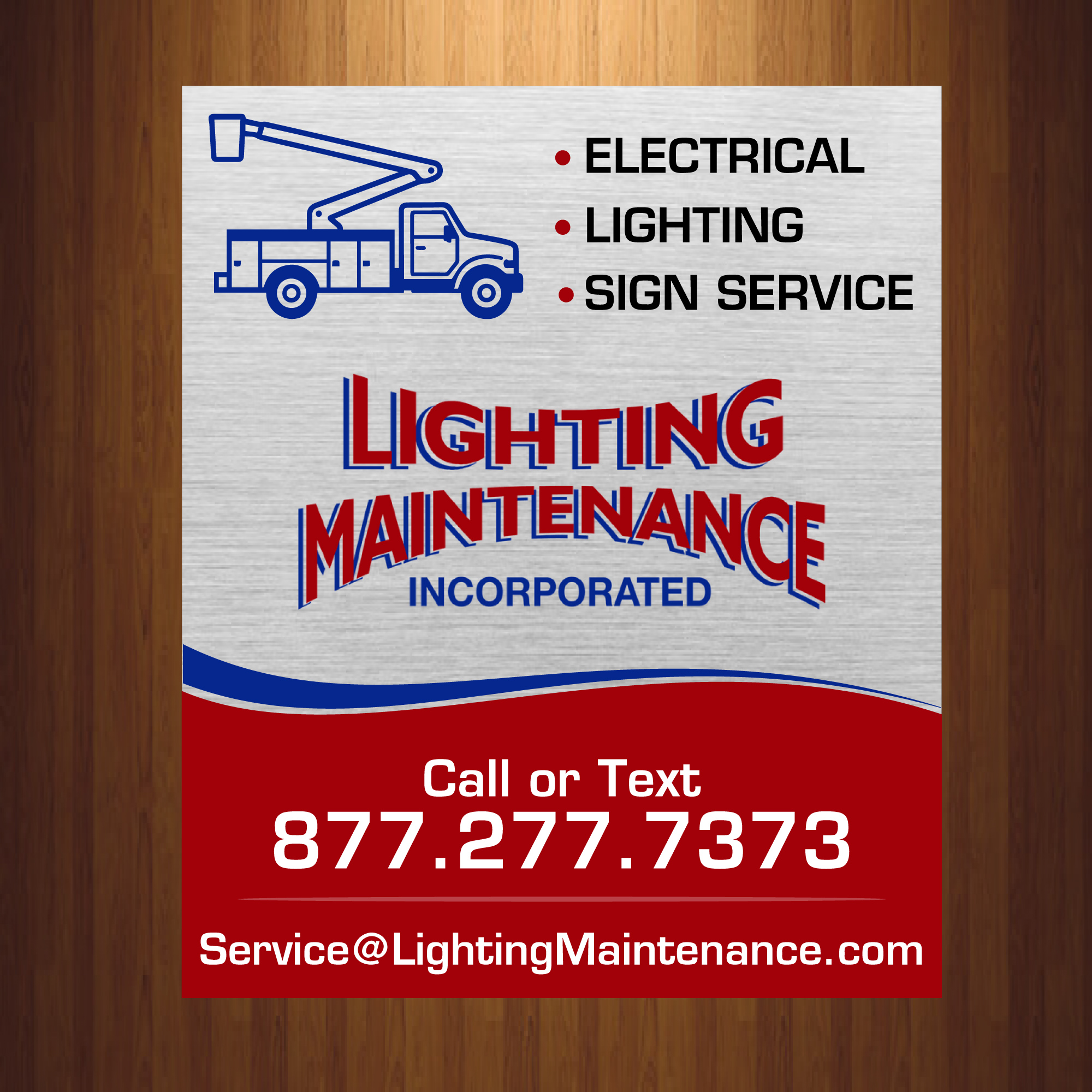 Schilder-Design von HarmiDesigning für Lighting Maintenance Inc | Design #36541340