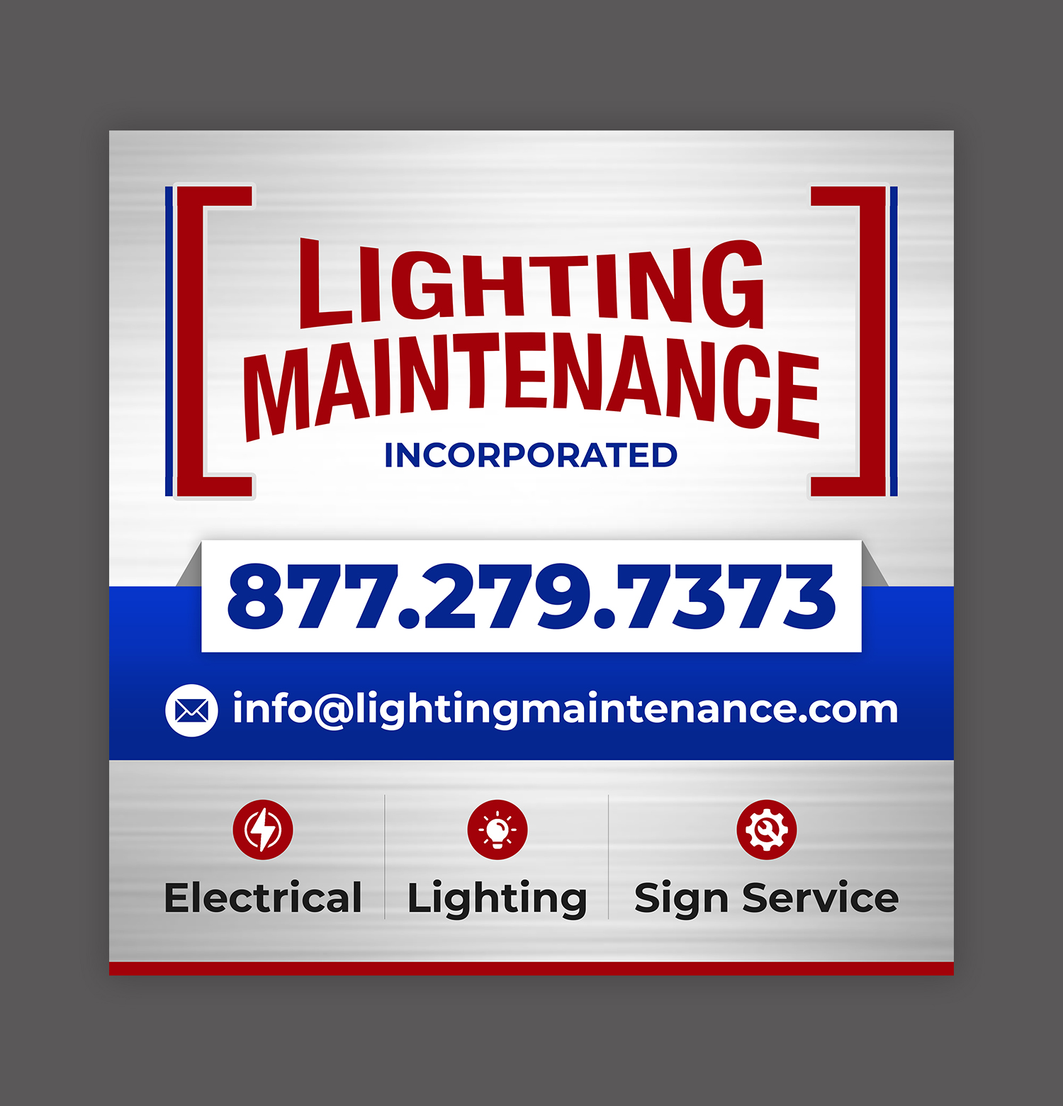 Schilder-Design von debdesign für Lighting Maintenance Inc | Design #36548128