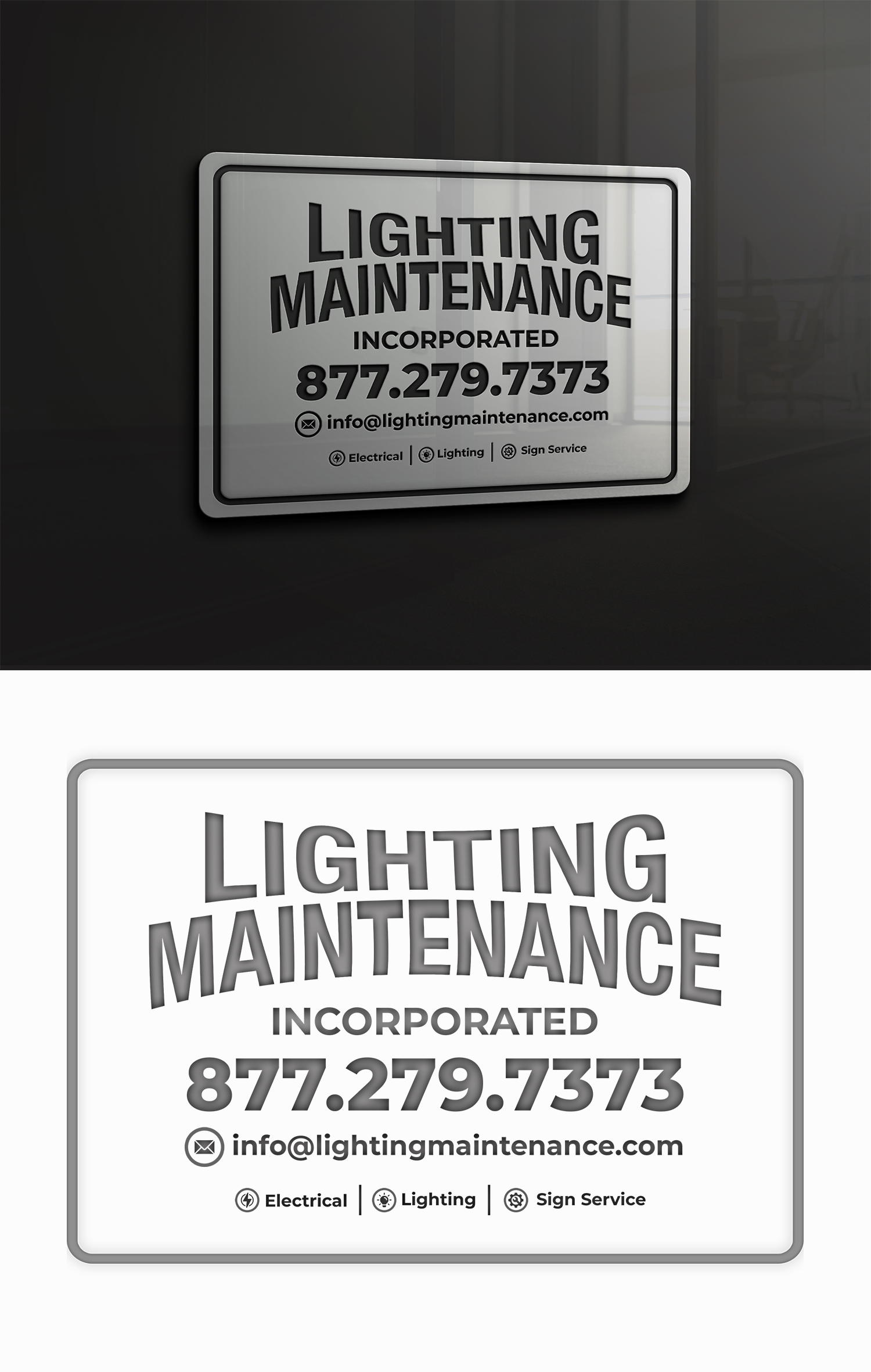 Schilder-Design von debdesign für Lighting Maintenance Inc | Design #36548497