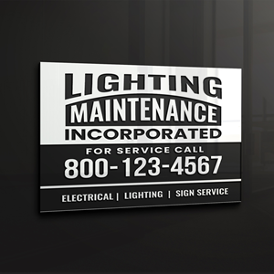Schilder-Design von debdesign für Lighting Maintenance Inc | Design: #36548586