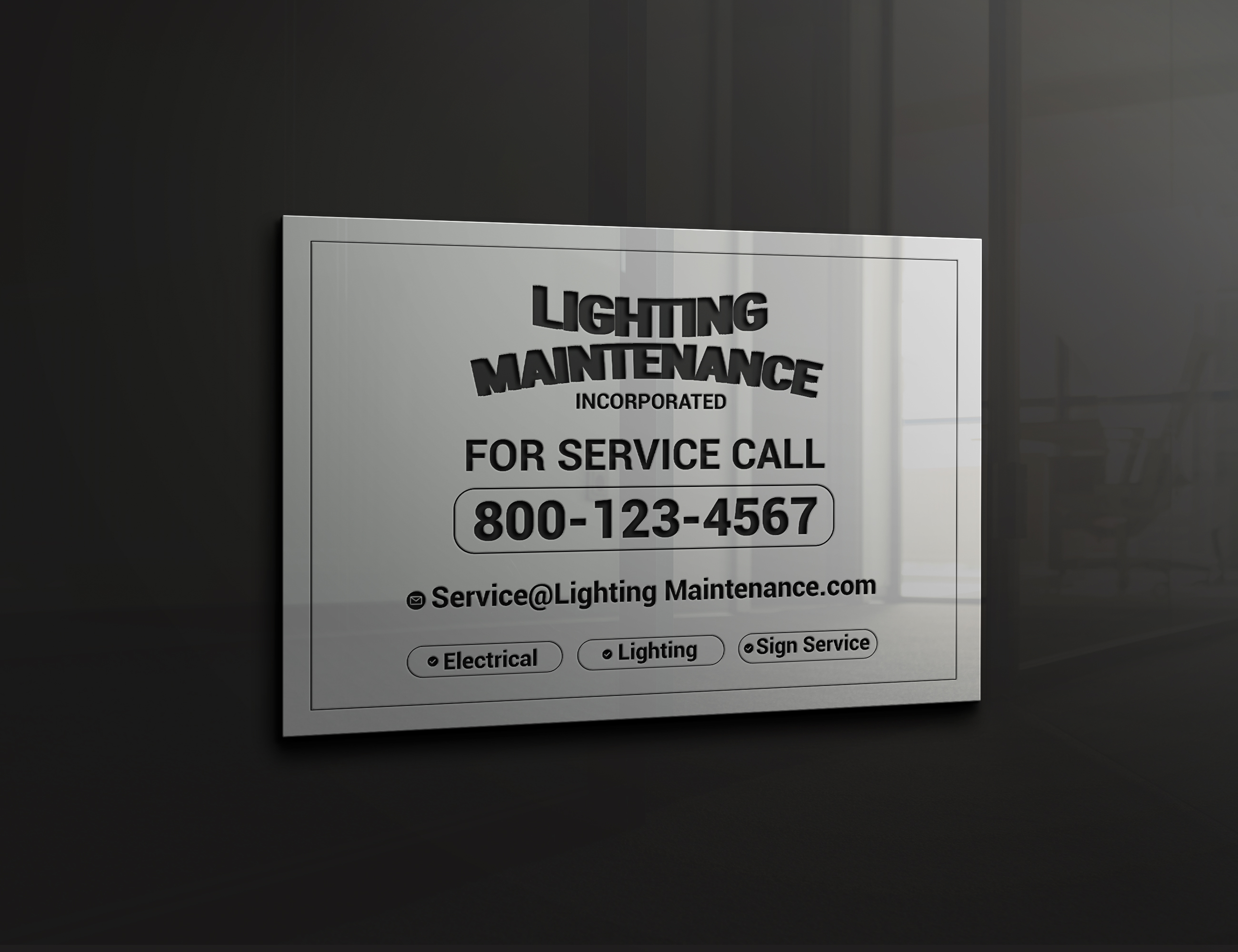 Schilder-Design von debdesign für Lighting Maintenance Inc | Design #36549262